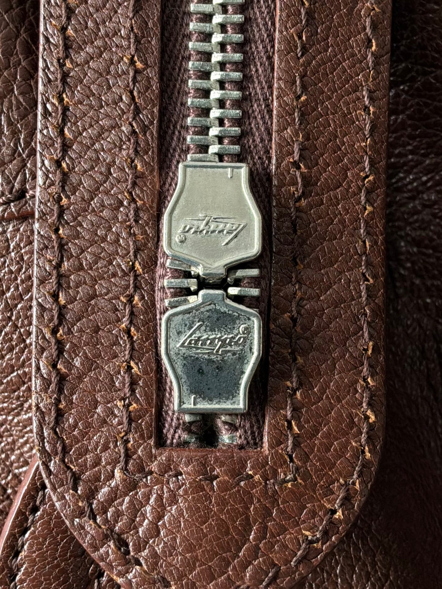 Balenciaga Part Time Chocolate Brown on Silver Lambskin Bag