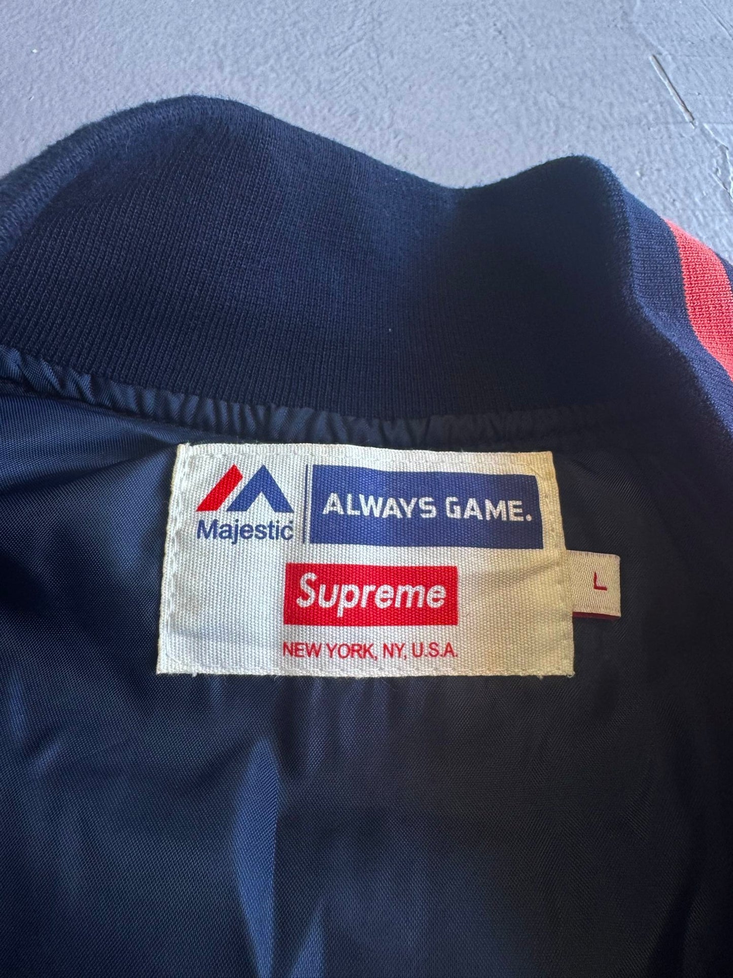 Supreme x Majestic Varsity Jacket