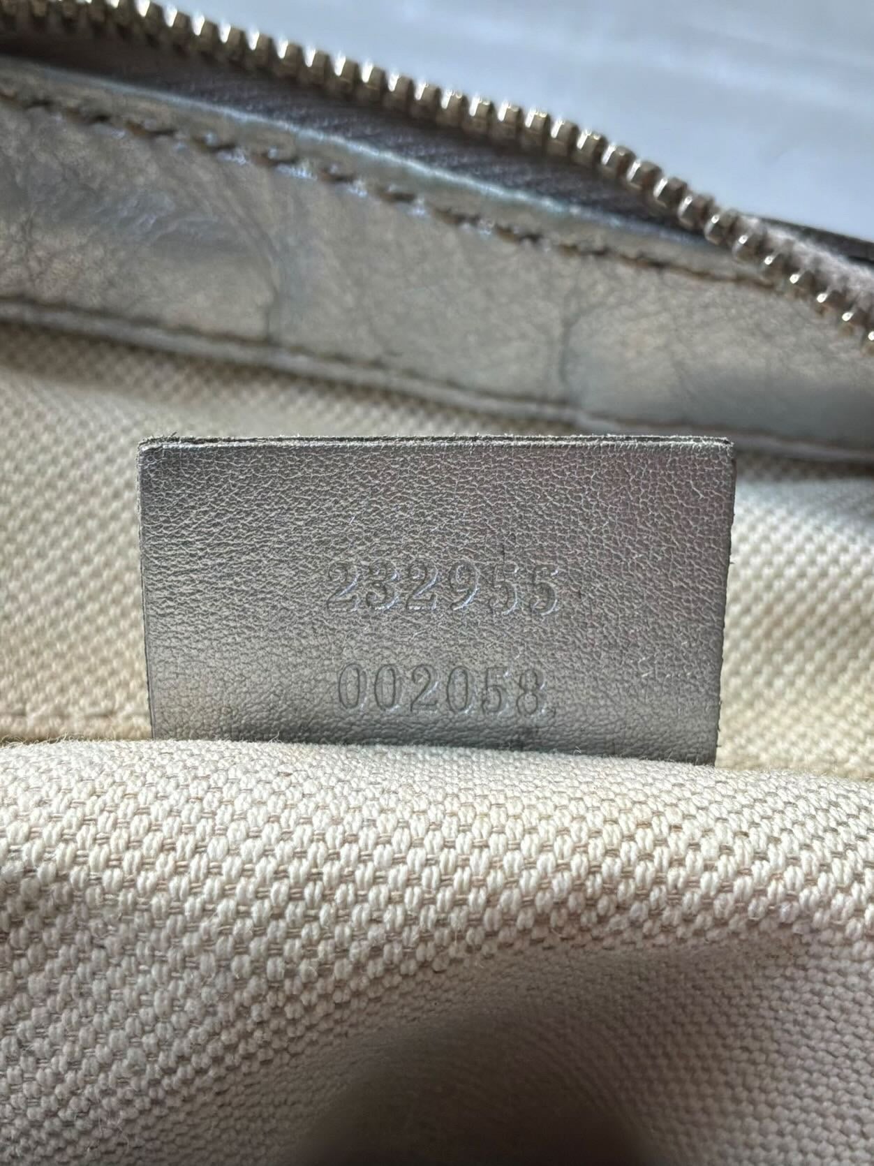 Gucci Monogram Metallic Hobo Bag