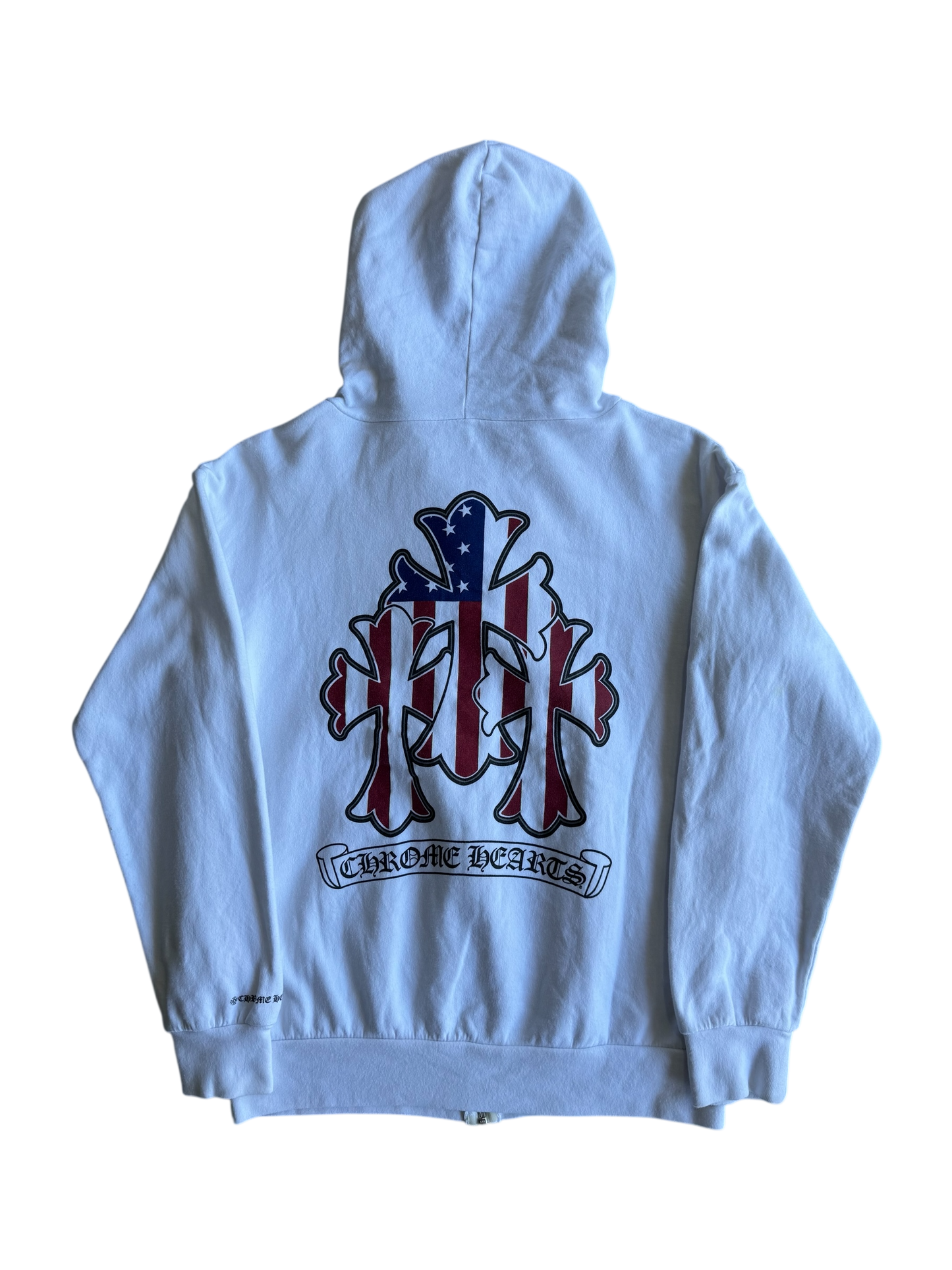 Chrome Hearts Triple Cross Flag Zip Hoodie