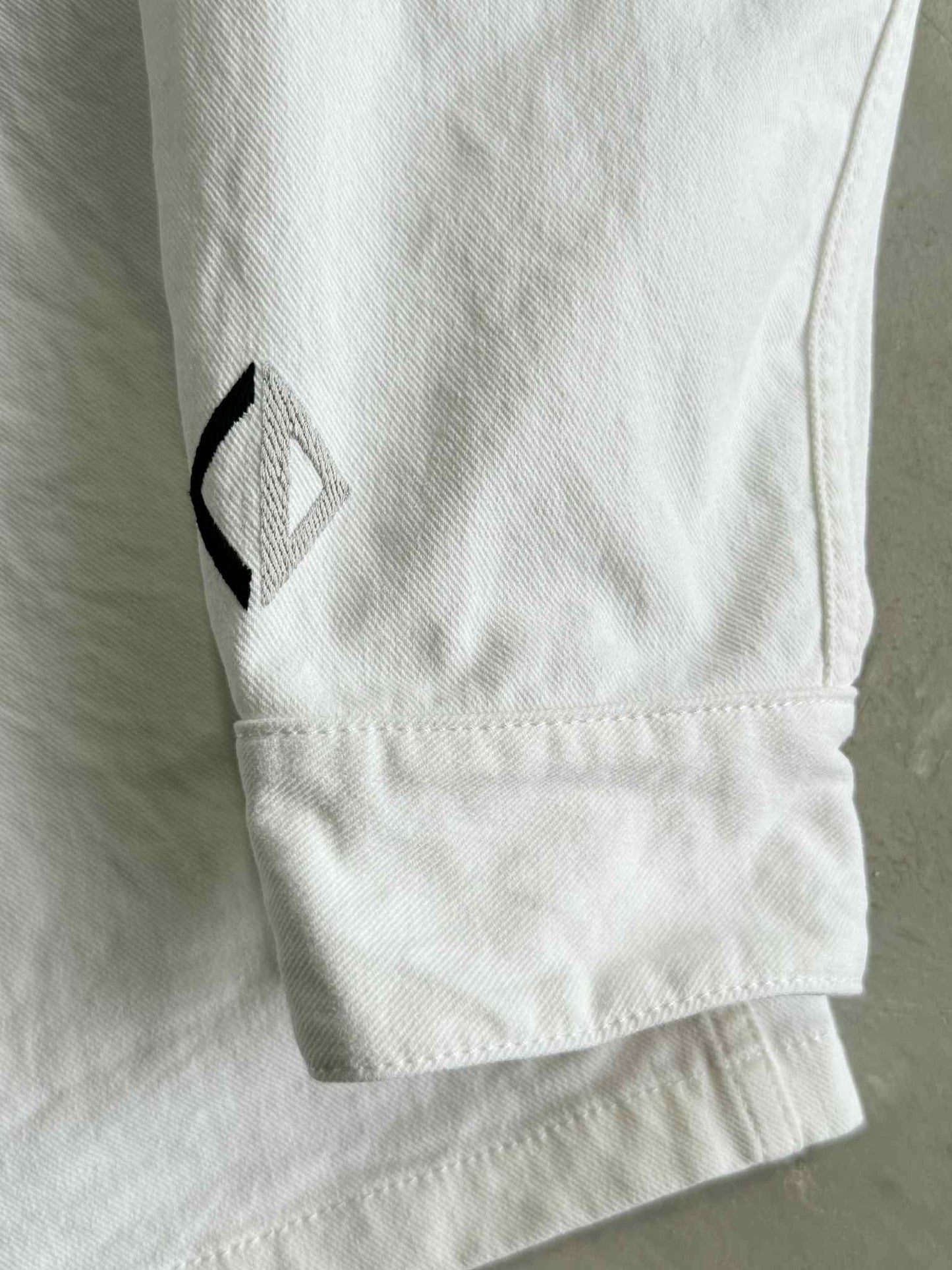 Dior Embroidered Cd Letter Denim White Jackrt