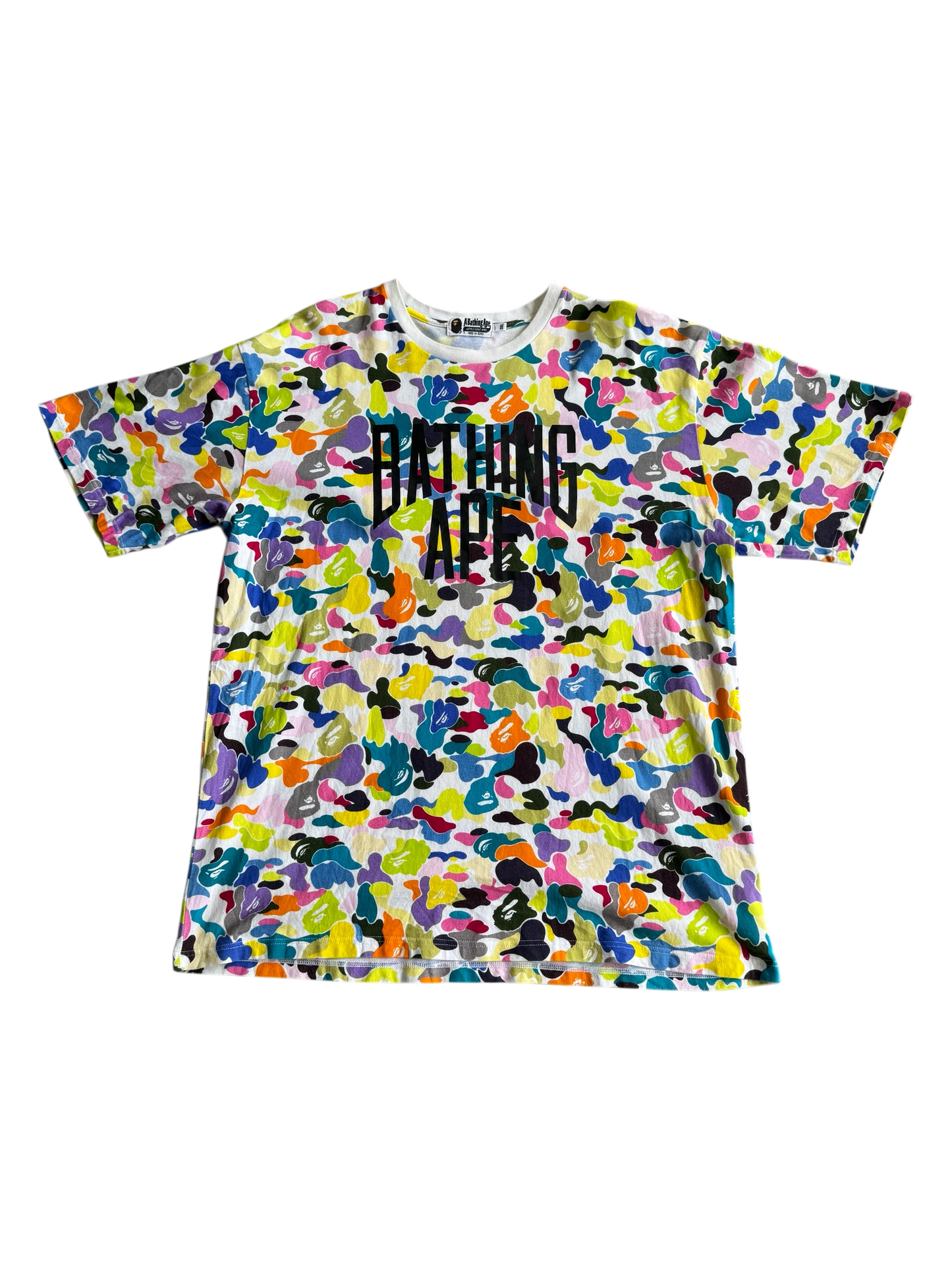 Bape multi color camouflage tee
