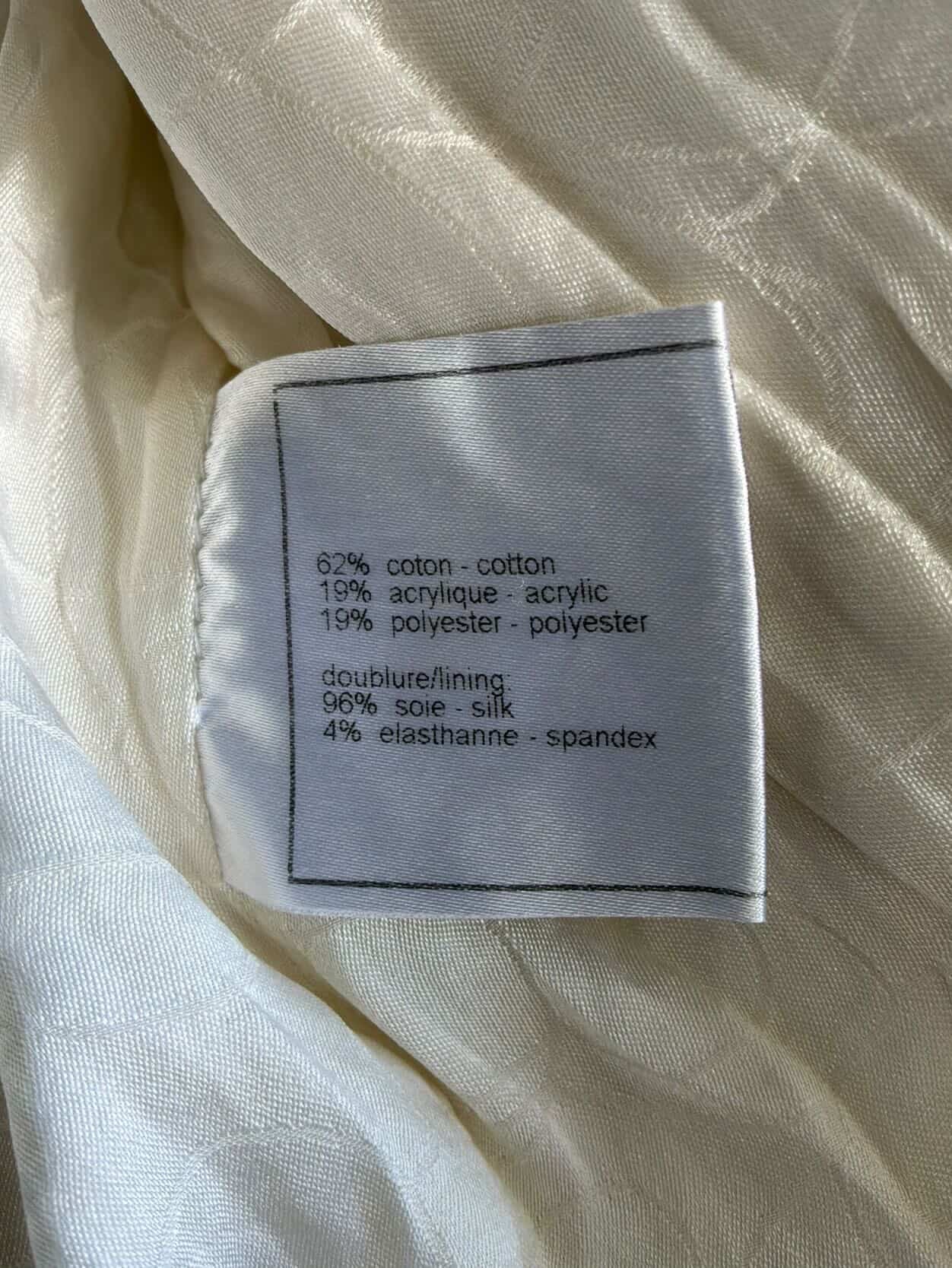 2007 Chanel White & Gold Tweed Blazer