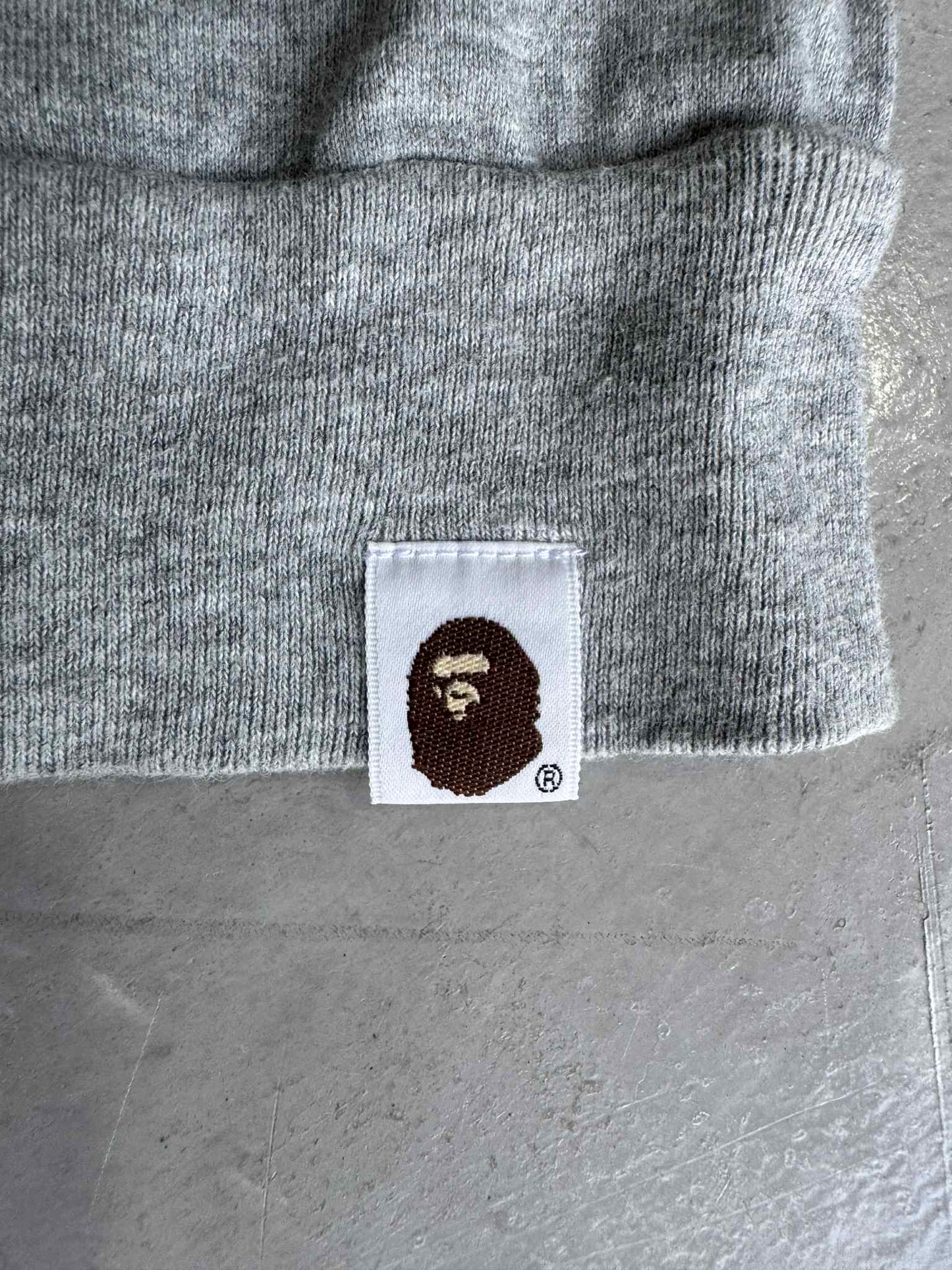 Bape Grey Script Logo Sweater