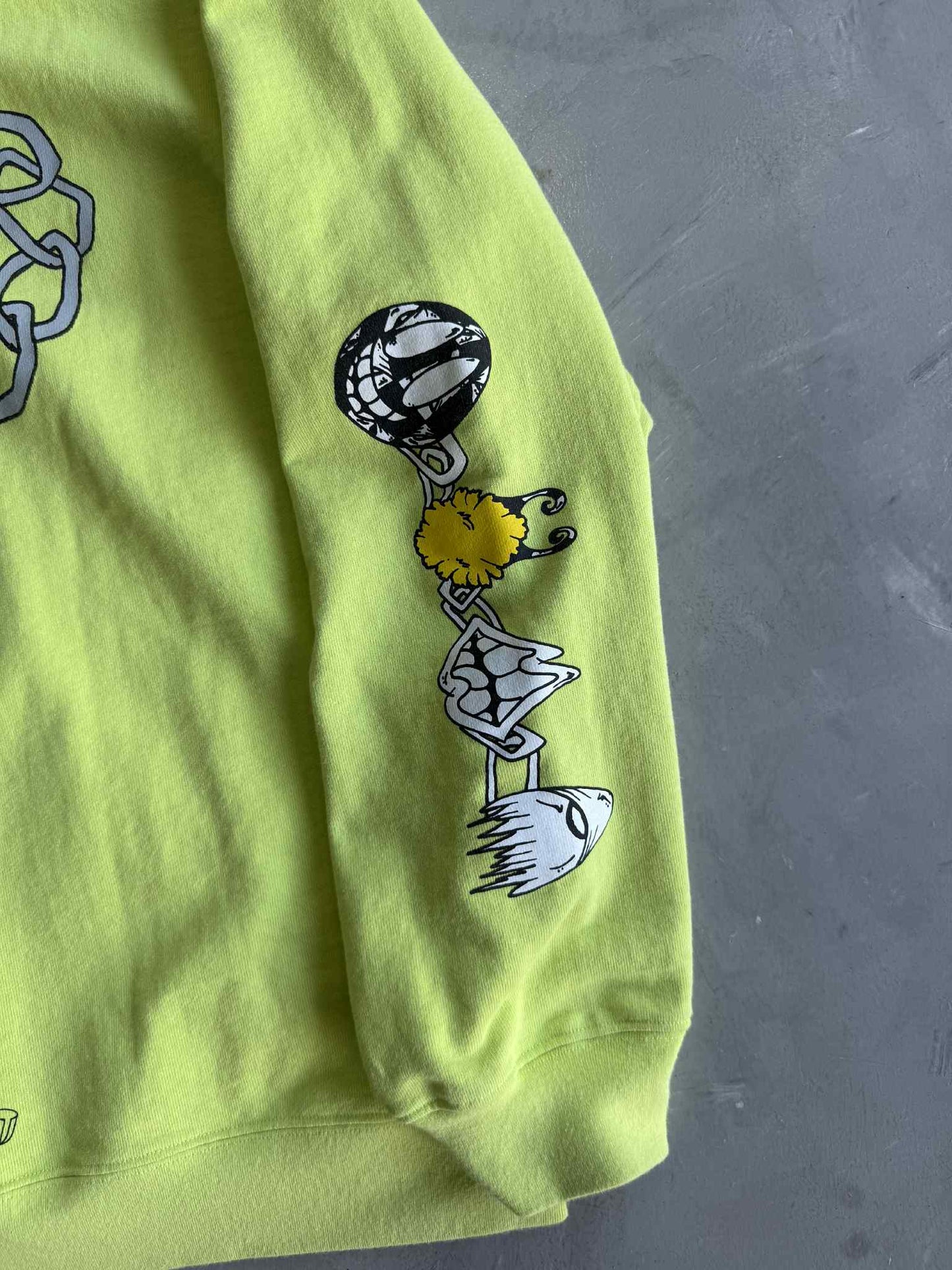 Chrome Hearts Matty Boy Lime Green Chainlink Hoodie