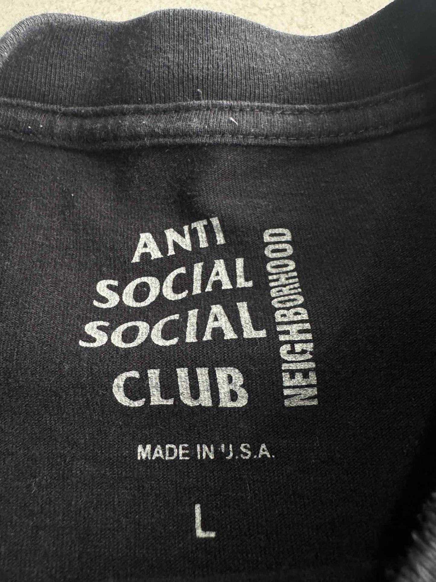 Anti Social Social Club X Neighborhood Black Shirt