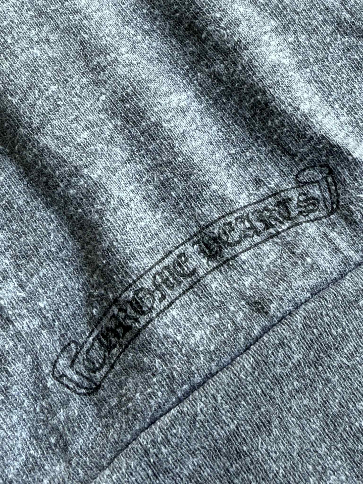 Chrome Hearts Floral Dagger Logo Grey Zip up Hoodie