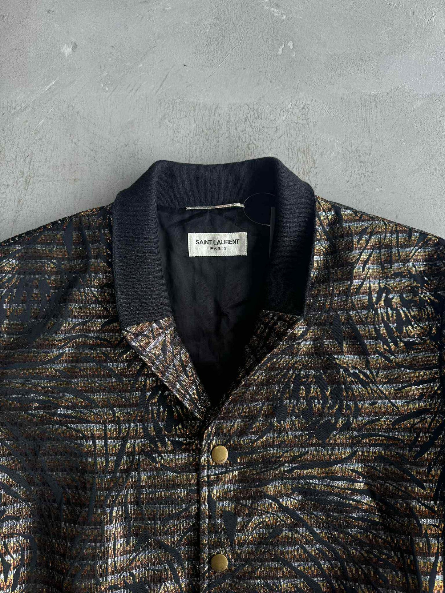 Saint Laurent Metallic Bomber Jacket