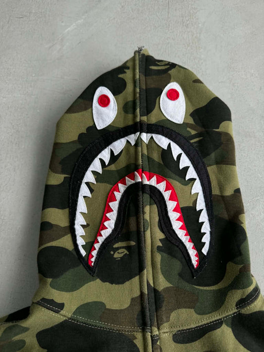 Bape Shark 1st Camo Windstopper Full zip Hoodie