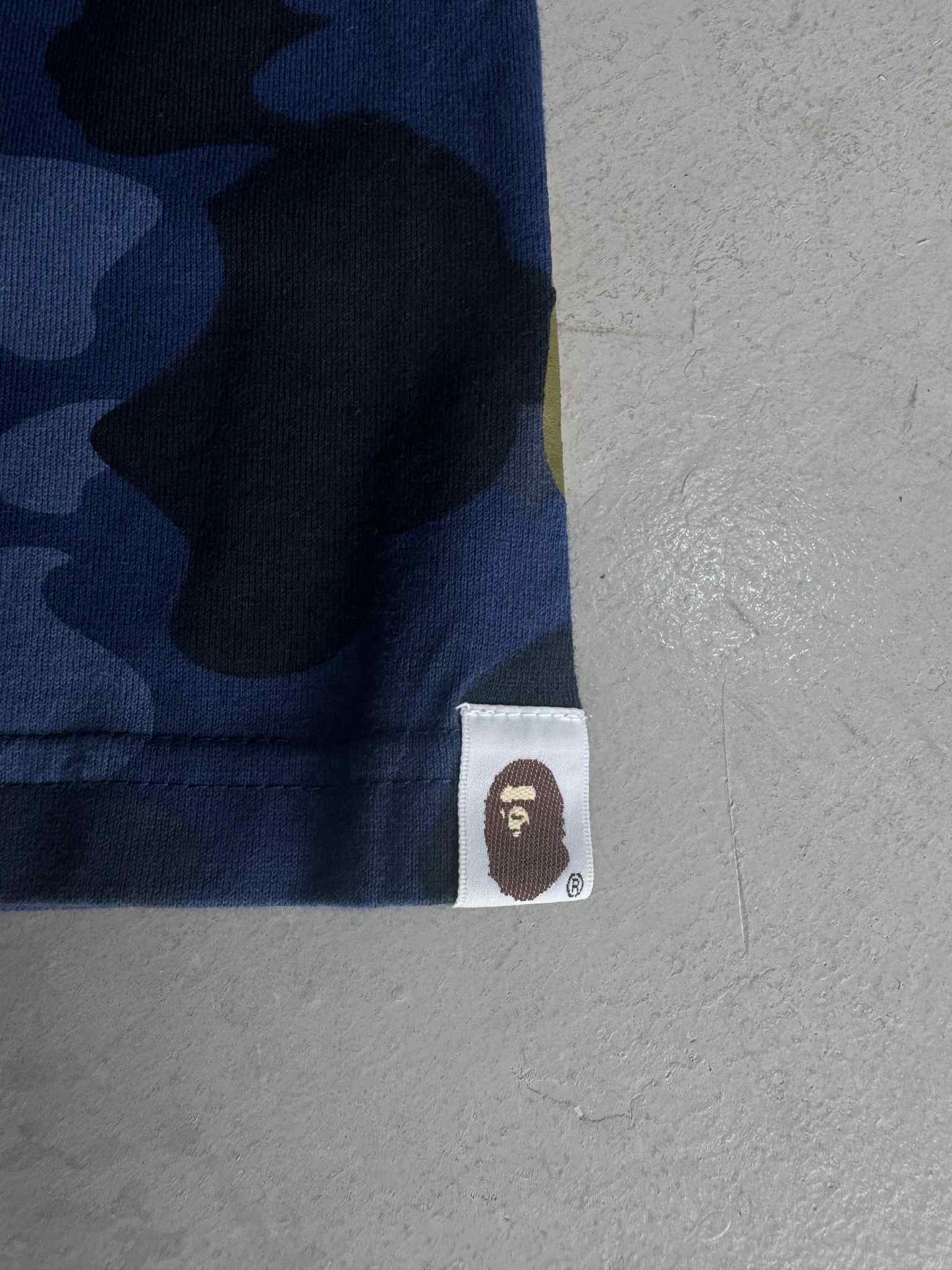 Bape Shark Camou Sleeve tee