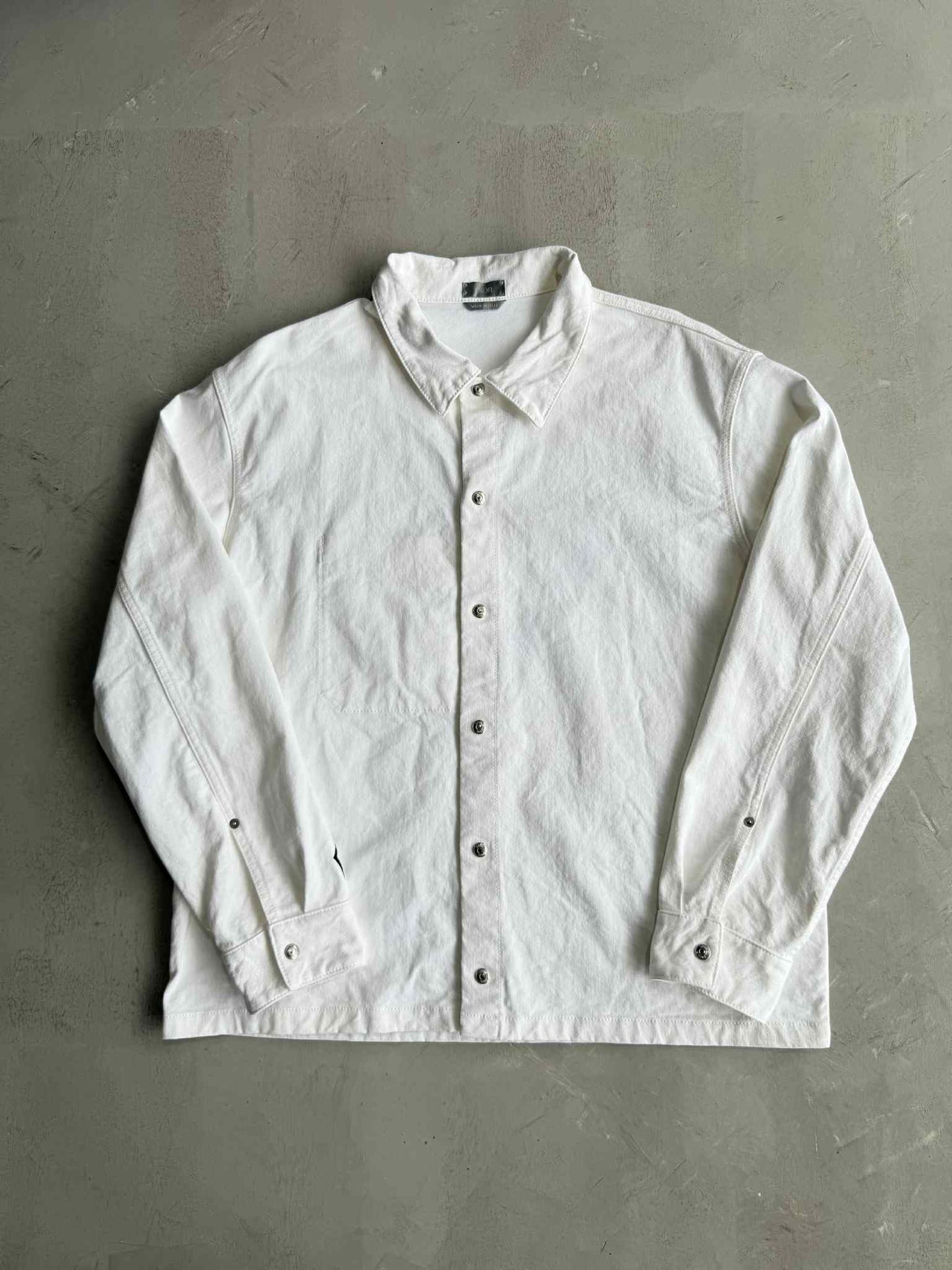 Dior Embroidered Cd Letter Denim White Jackrt