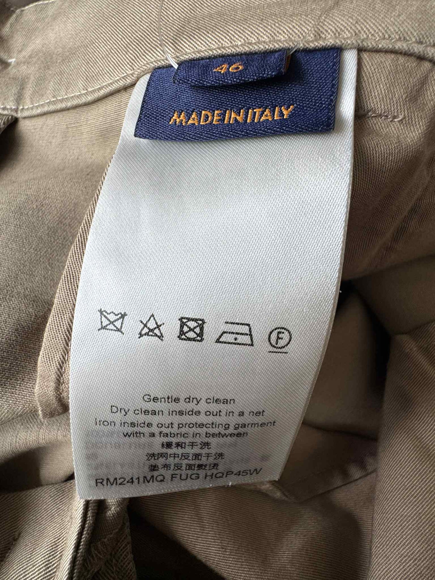 Louis Vuitton Khaki Cargo Pants