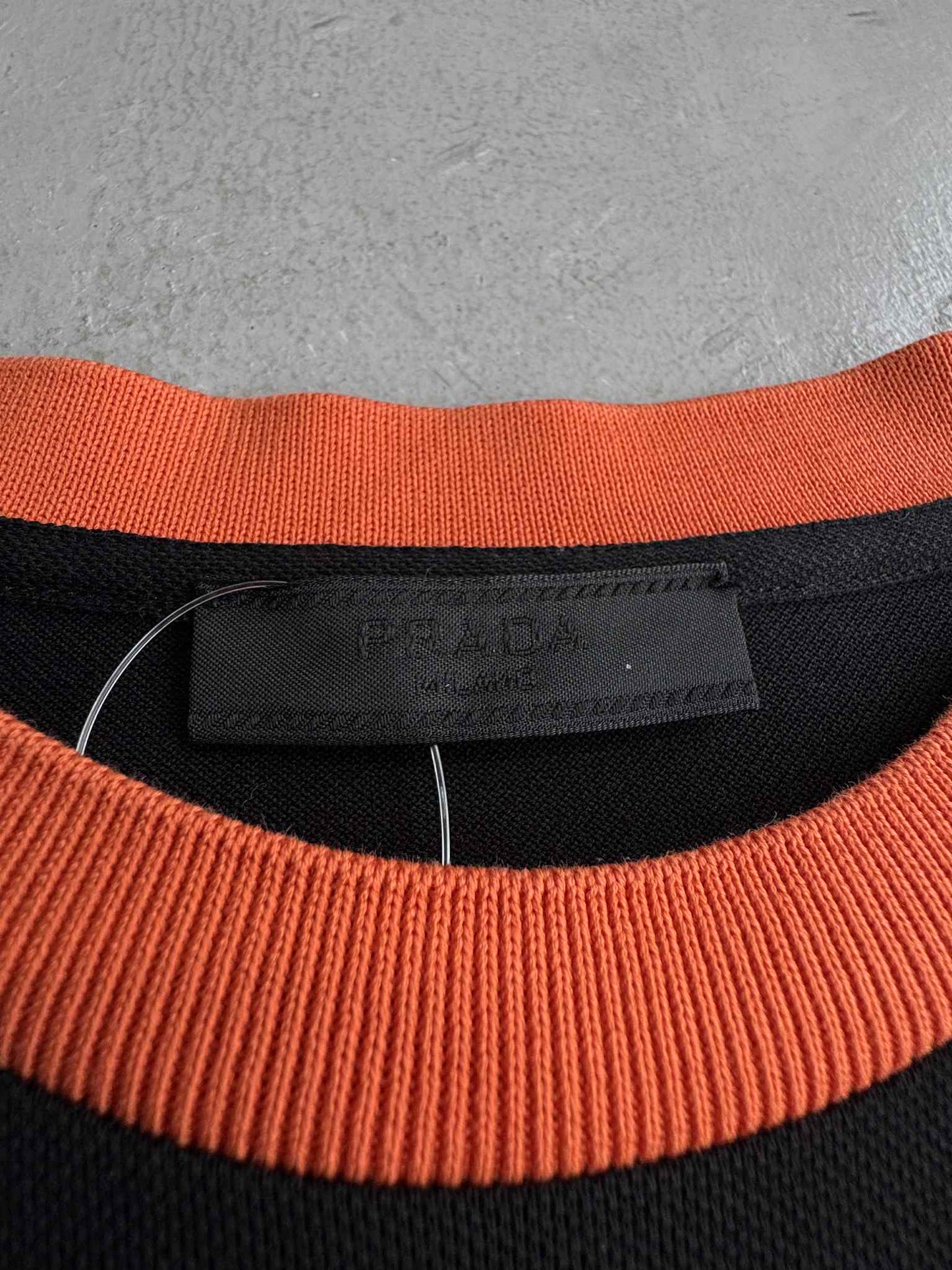 Prada Orange Neckline Shirt