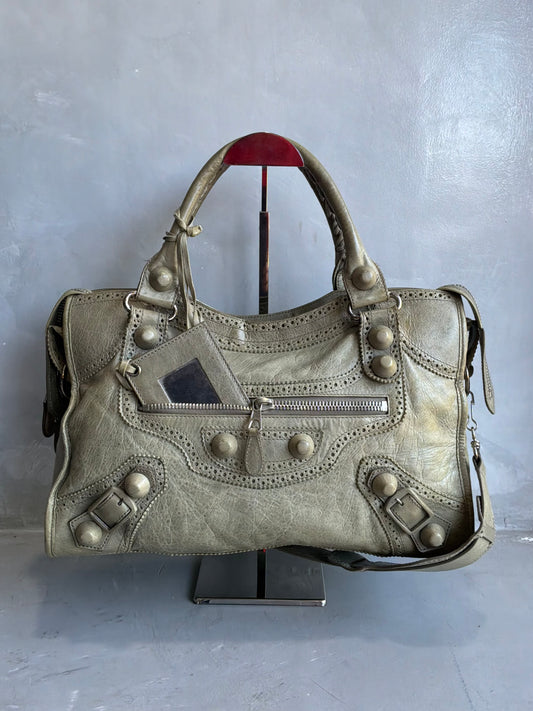 Balenciaga Classic City Giant Studs Beige