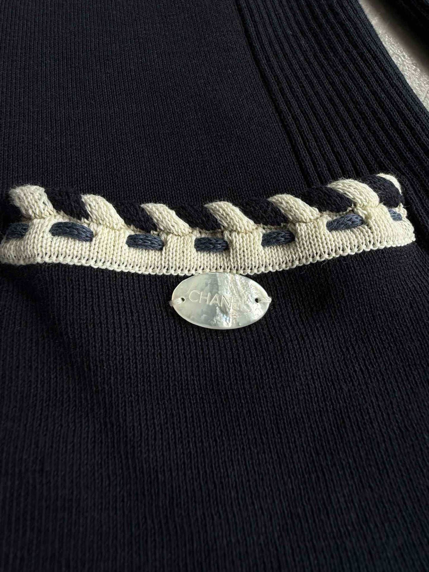 Chanel Zip Up Cardigan