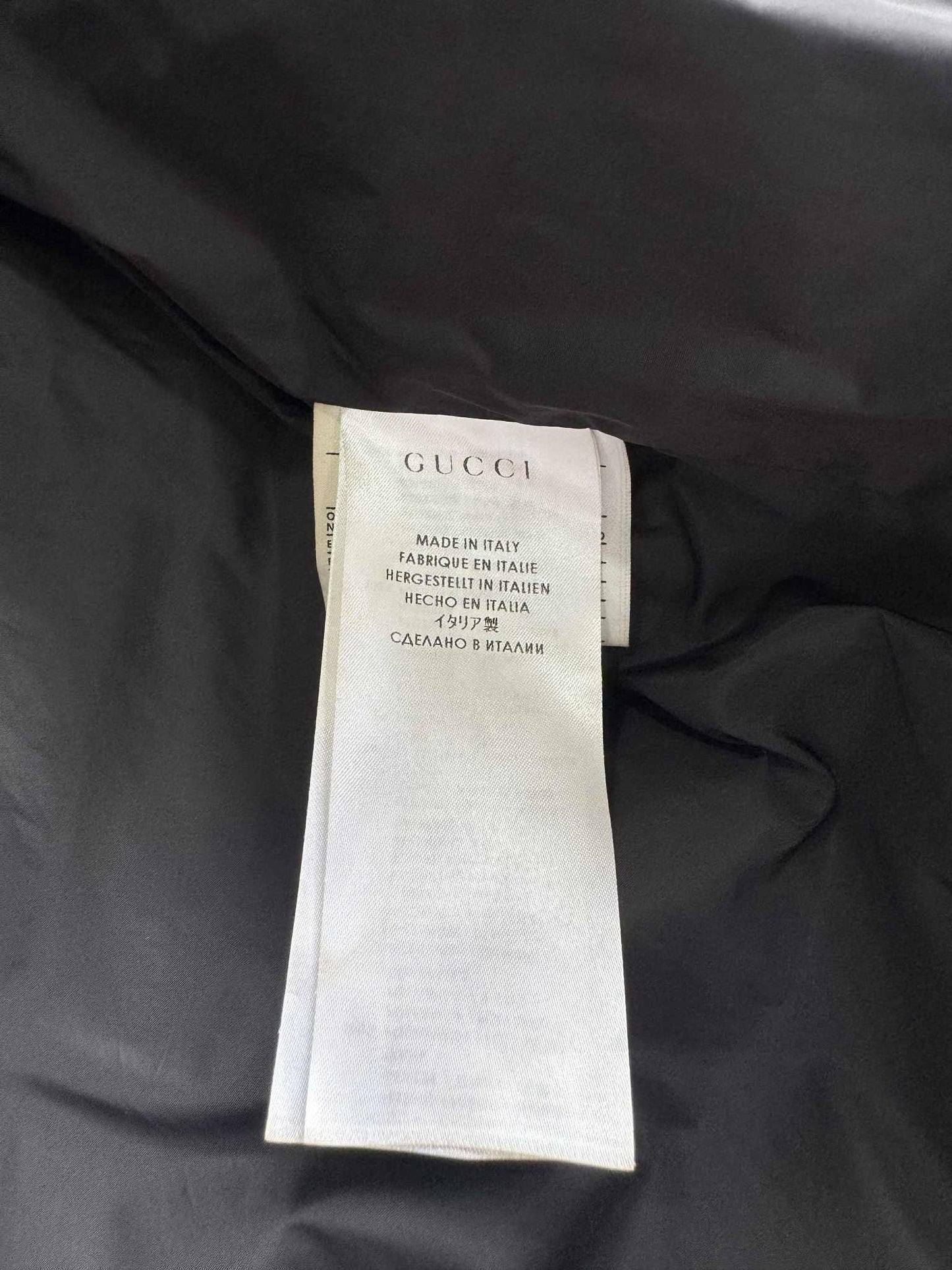 Gucci Vintage Nylon And Leather Puffer Jacket