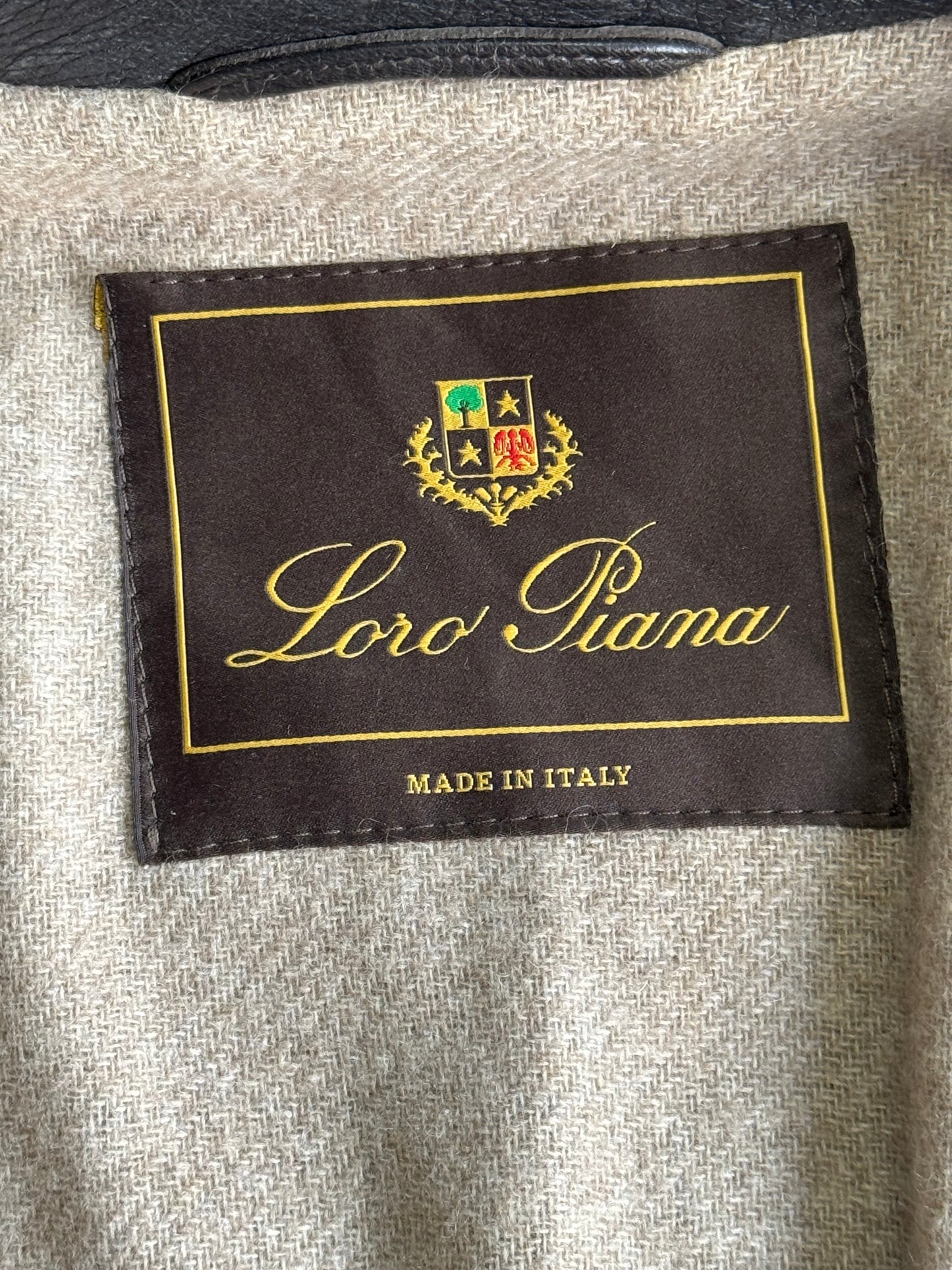Loro Piana Leather/Cashmere Coat