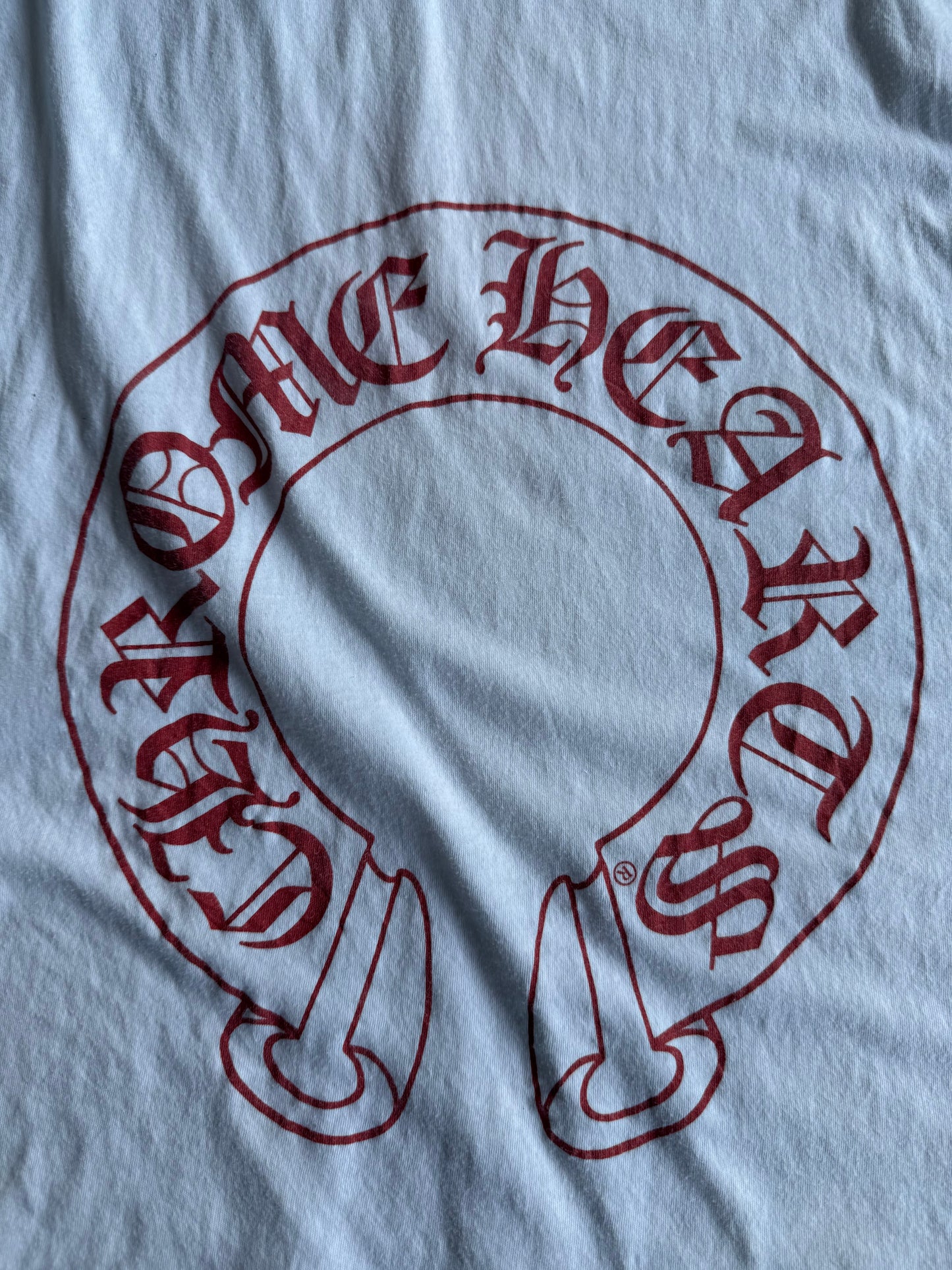 Chrome Hearts Red Script Horseshoe Tee