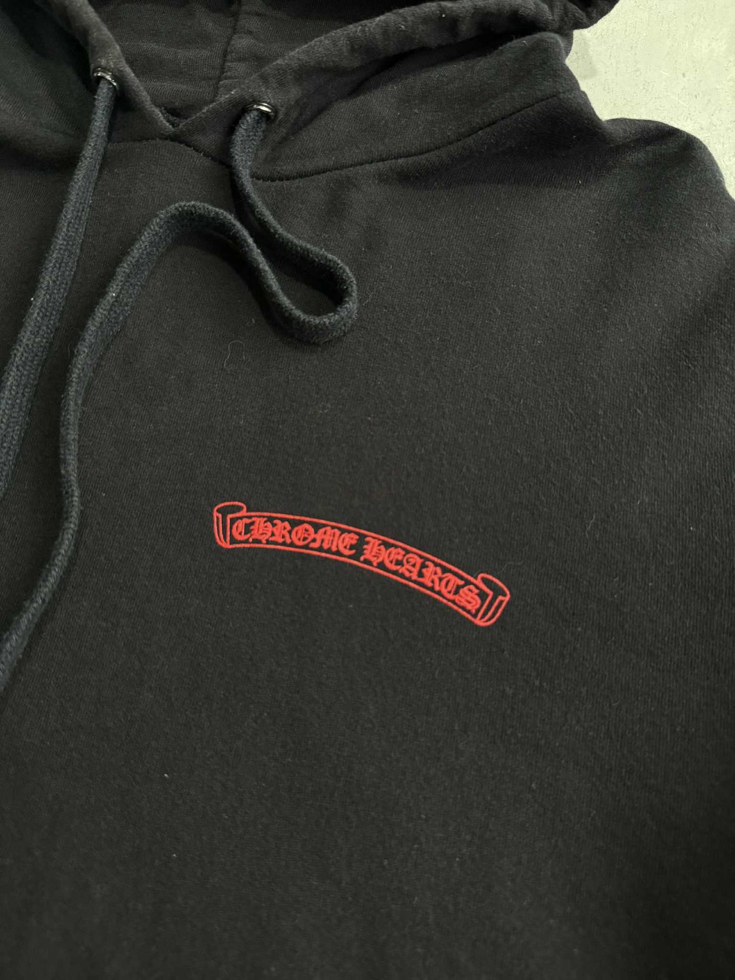 Chrome Hearts Horseshoe Floral Black/red Hoodie
