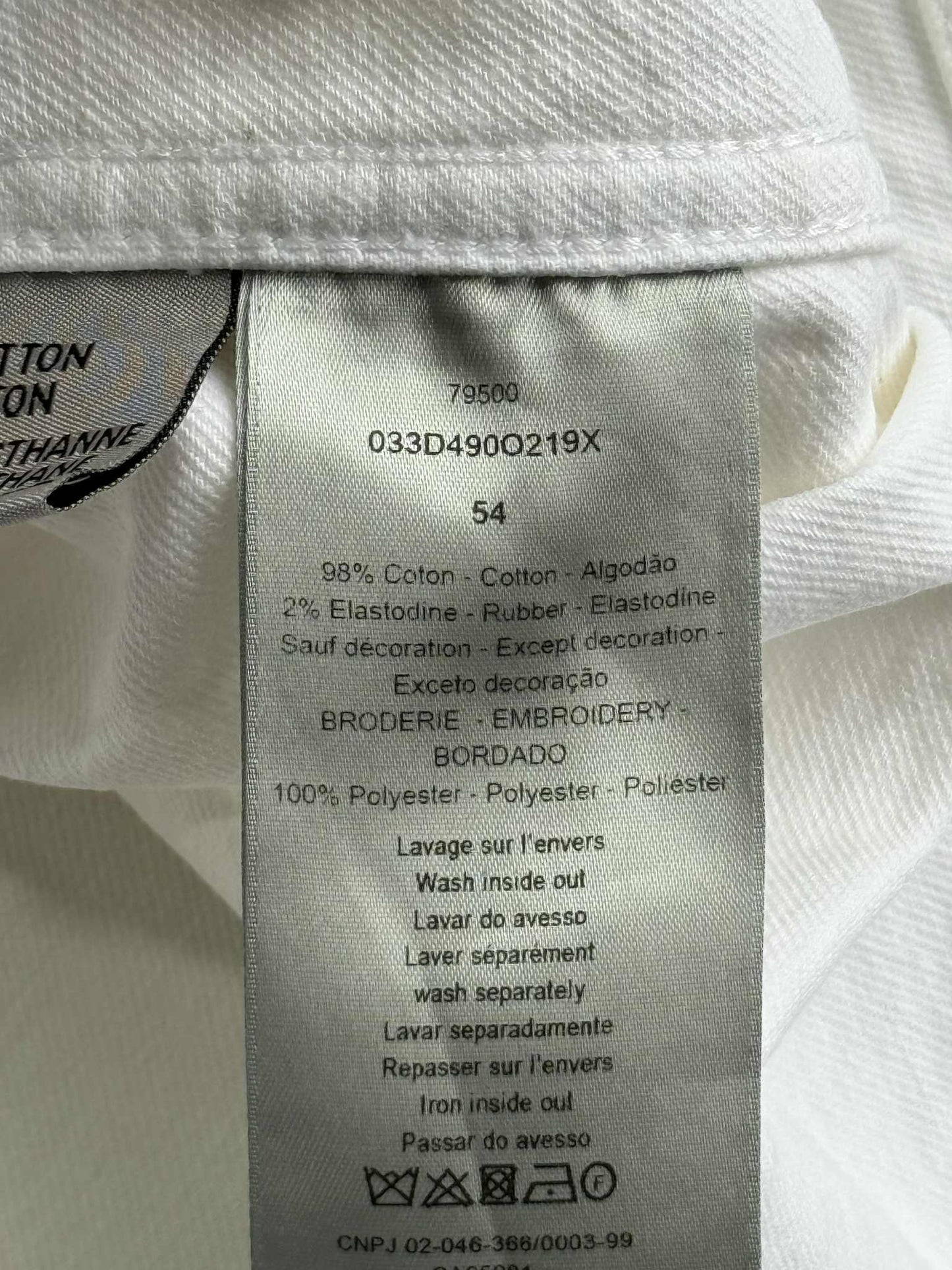 Dior Embroidered Cd Letter Denim White Jackrt