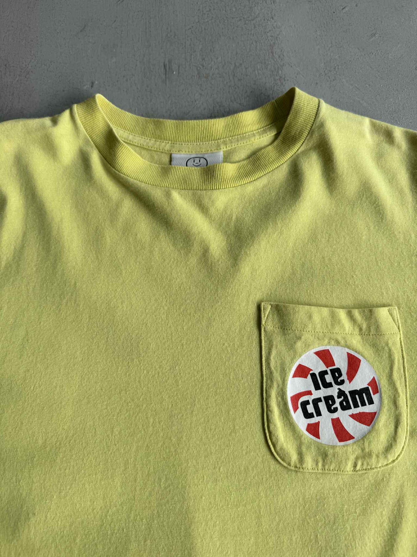 Ice Cream Bbc Neon Green Pocket Shirt