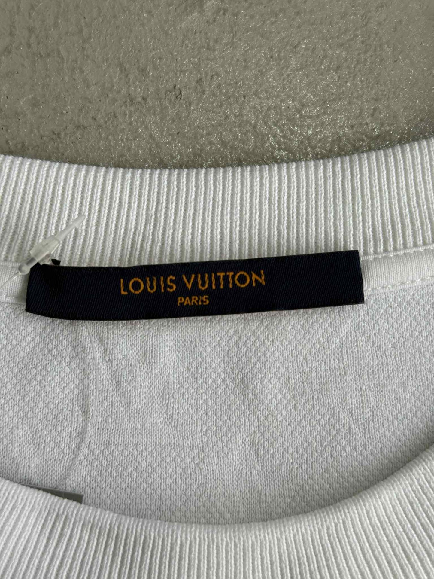 Luis Vuitton White Monogram Pocket Tee