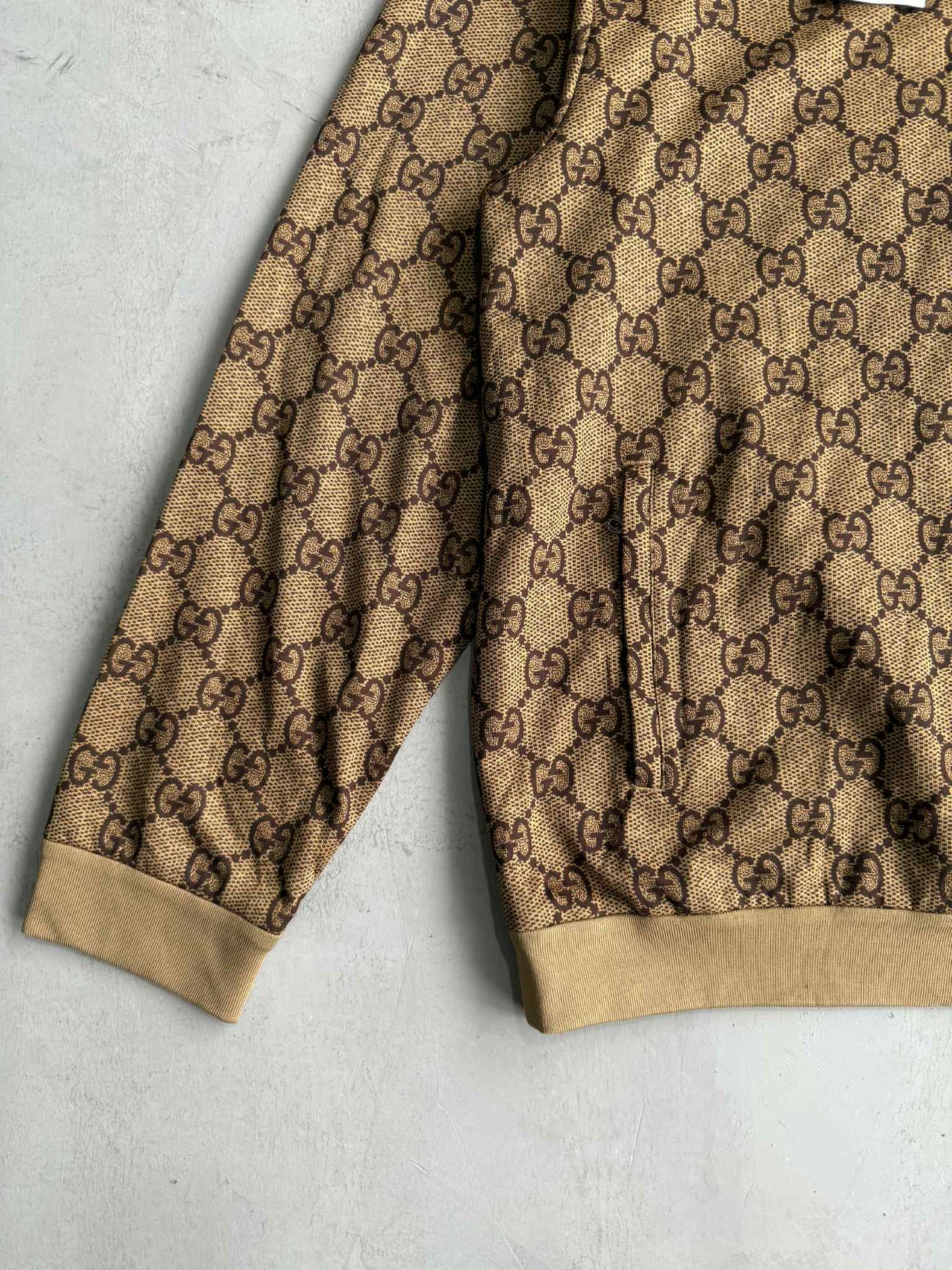 Gucci zip Jacket Monogram Monkey Back Design