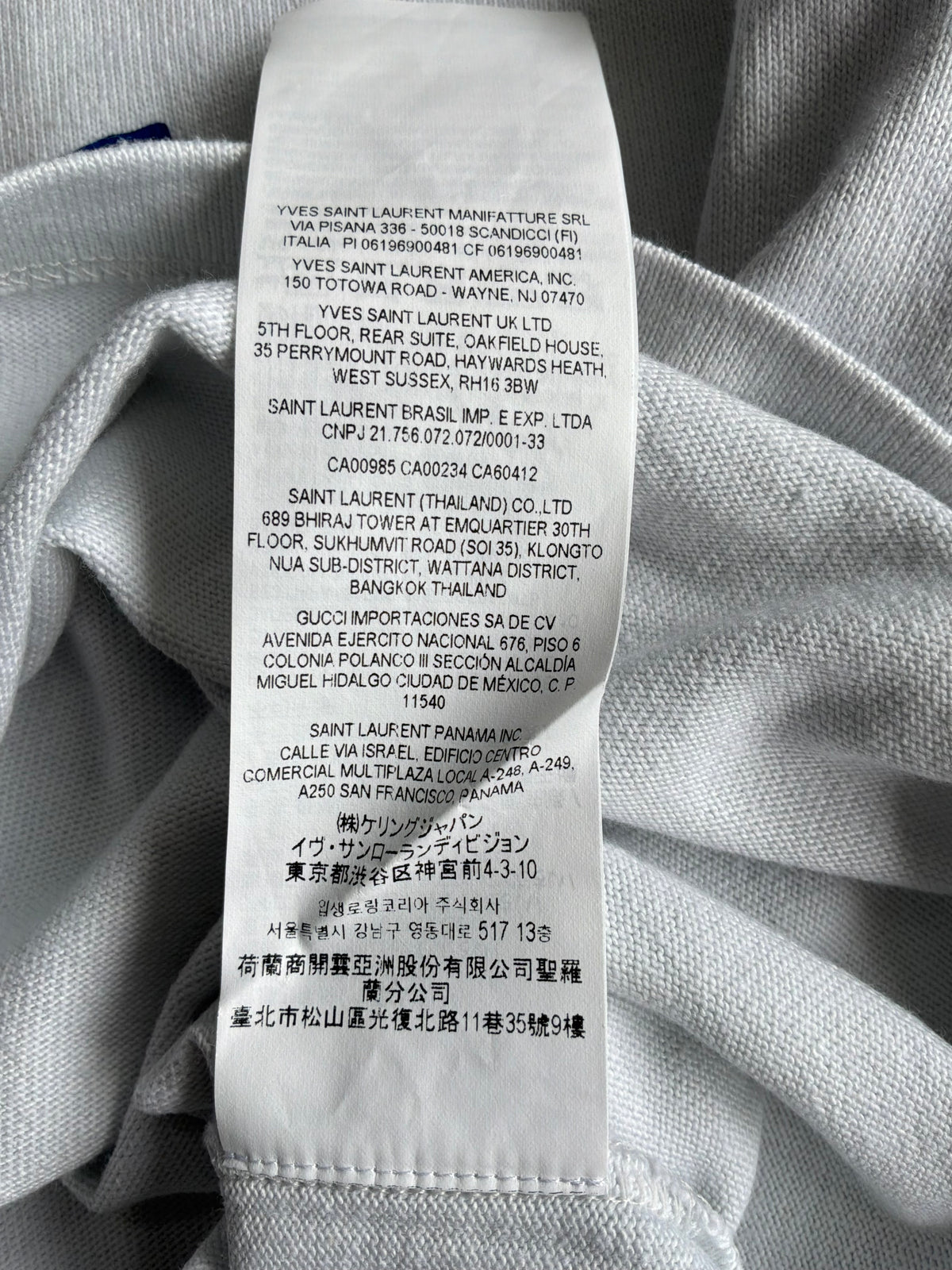 Saint Laurent Paris Embroidered Logo Tee