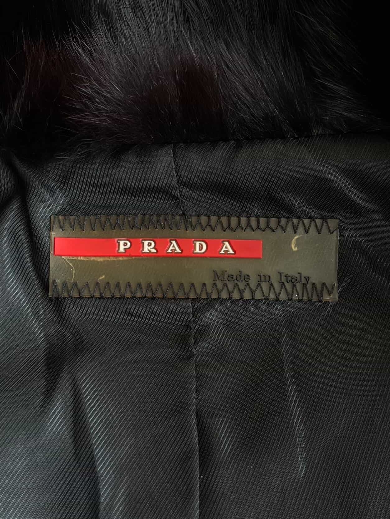 Prada Women’s Fur Trim Leather Jacket