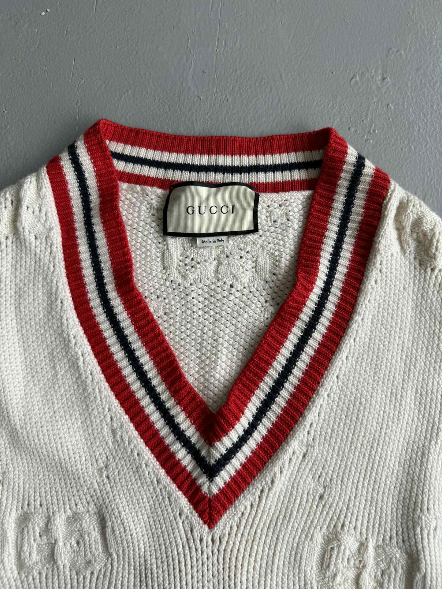 Gucci Monogram Striped Casual Long Sleeve Sweater