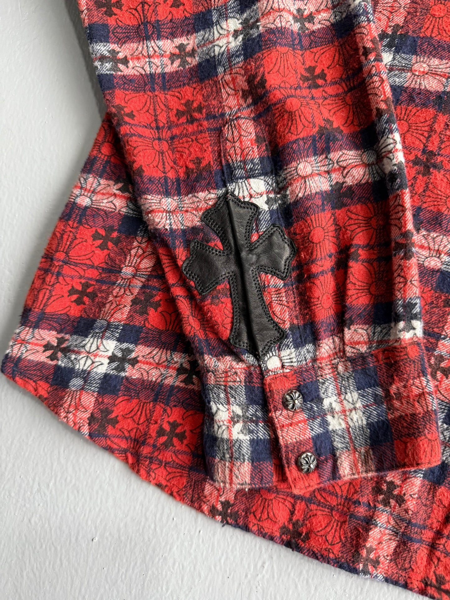 Chrome Hearts Monogram Cross Patched Flannel