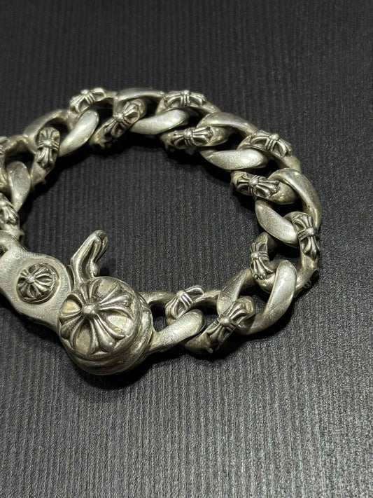 Chrome Hearts Fancy Link Lobster Clasp Bracelet