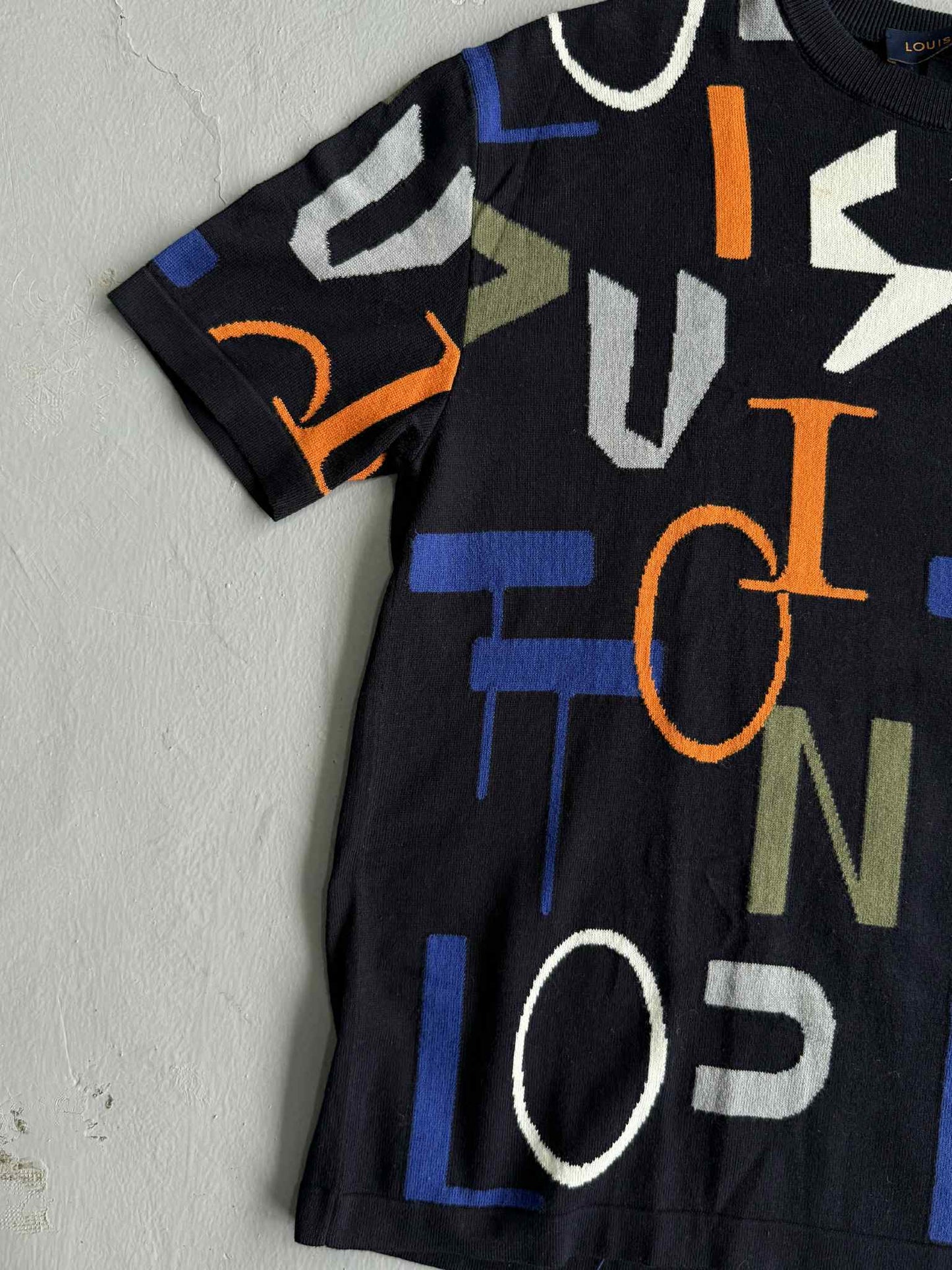 Louis Vuitton Colorful Monogram Logo Knit Tee
