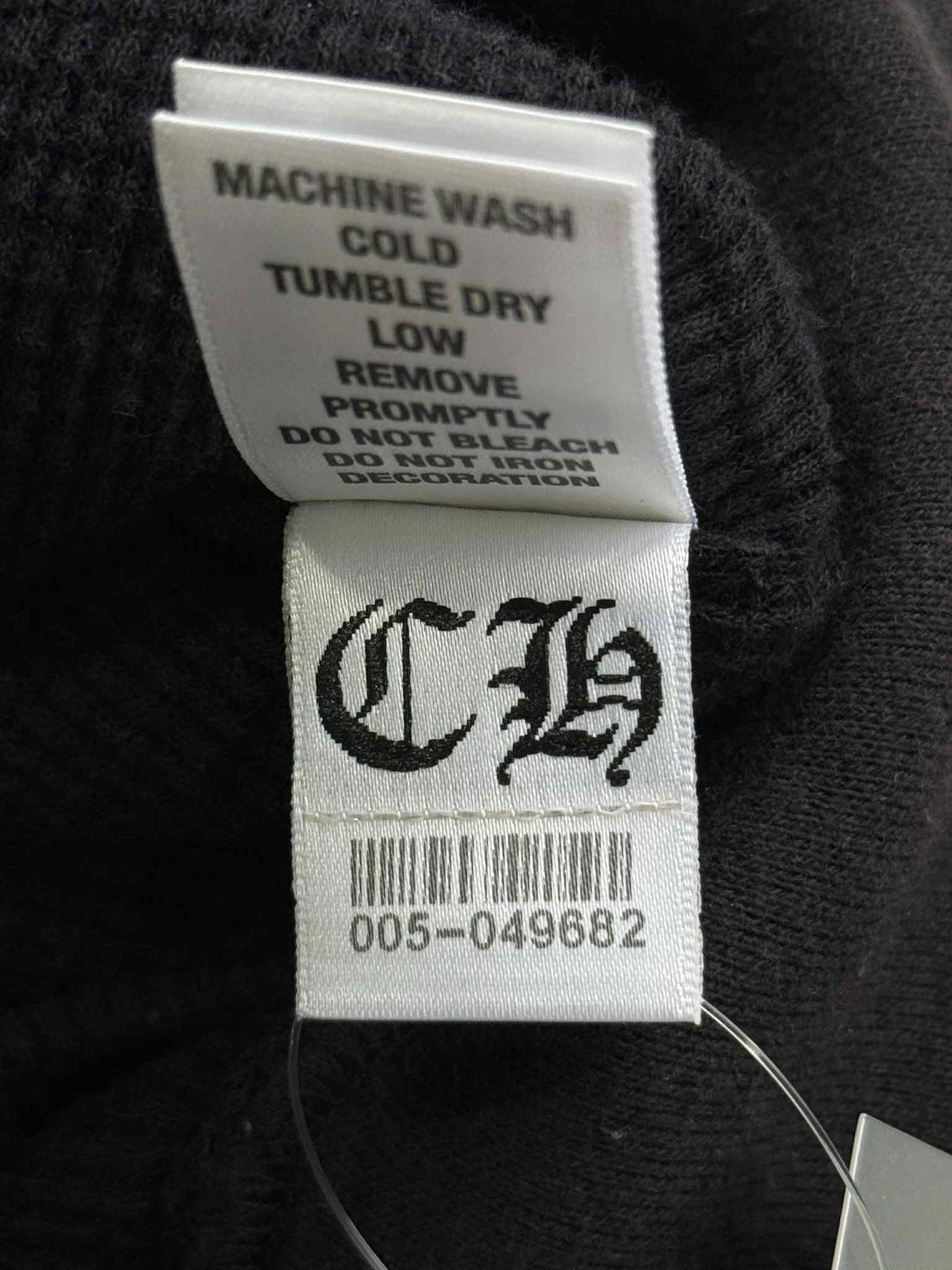 Chrome Hearts Scroll Logo Thermal Zip Up Hoodie