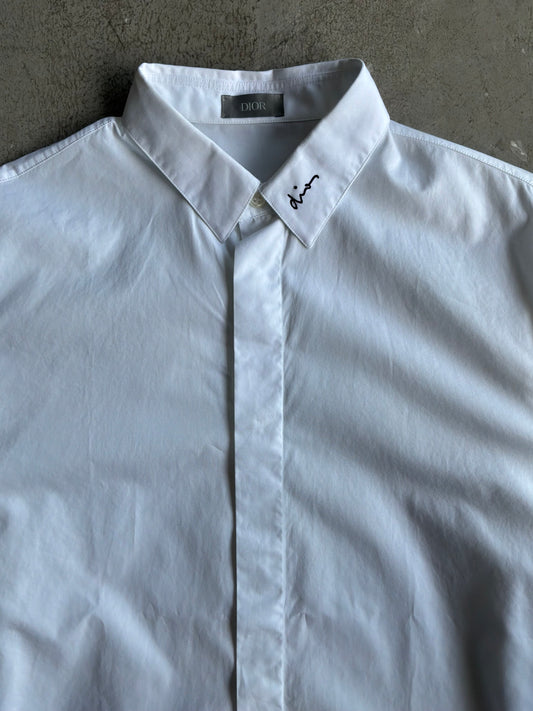 Dior Cursive Neck Script Longsleeves Shirt