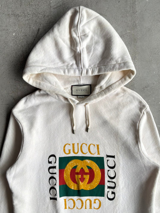 Gucci GG Box Logo Distressed Hoodie