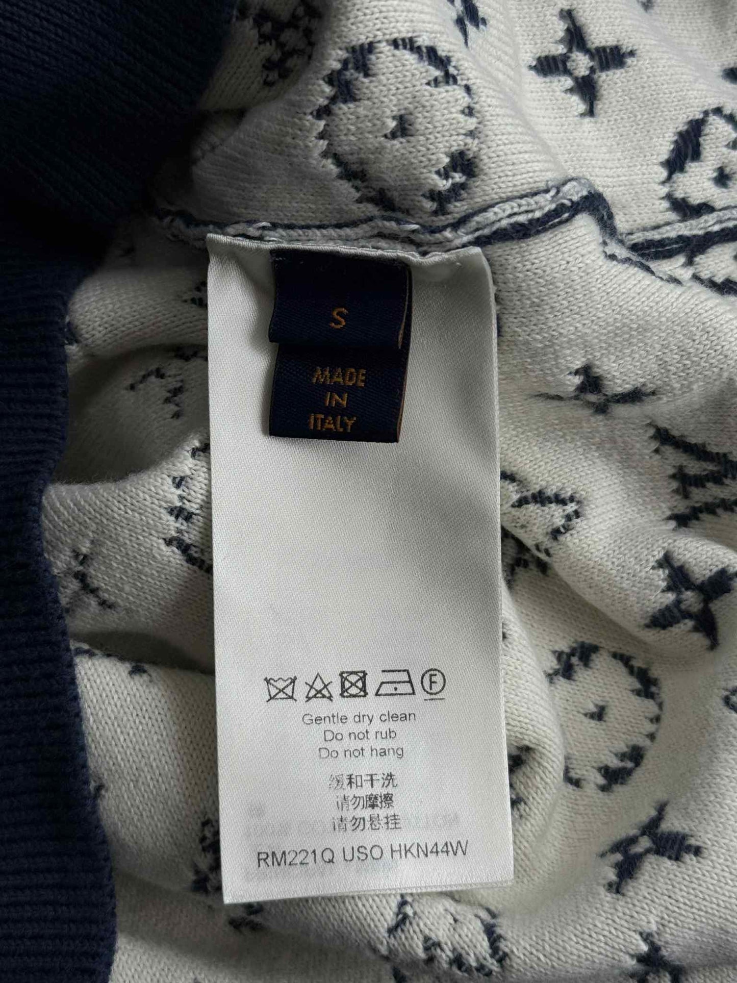 Louis Vuitton White & Black Damier Crewneck