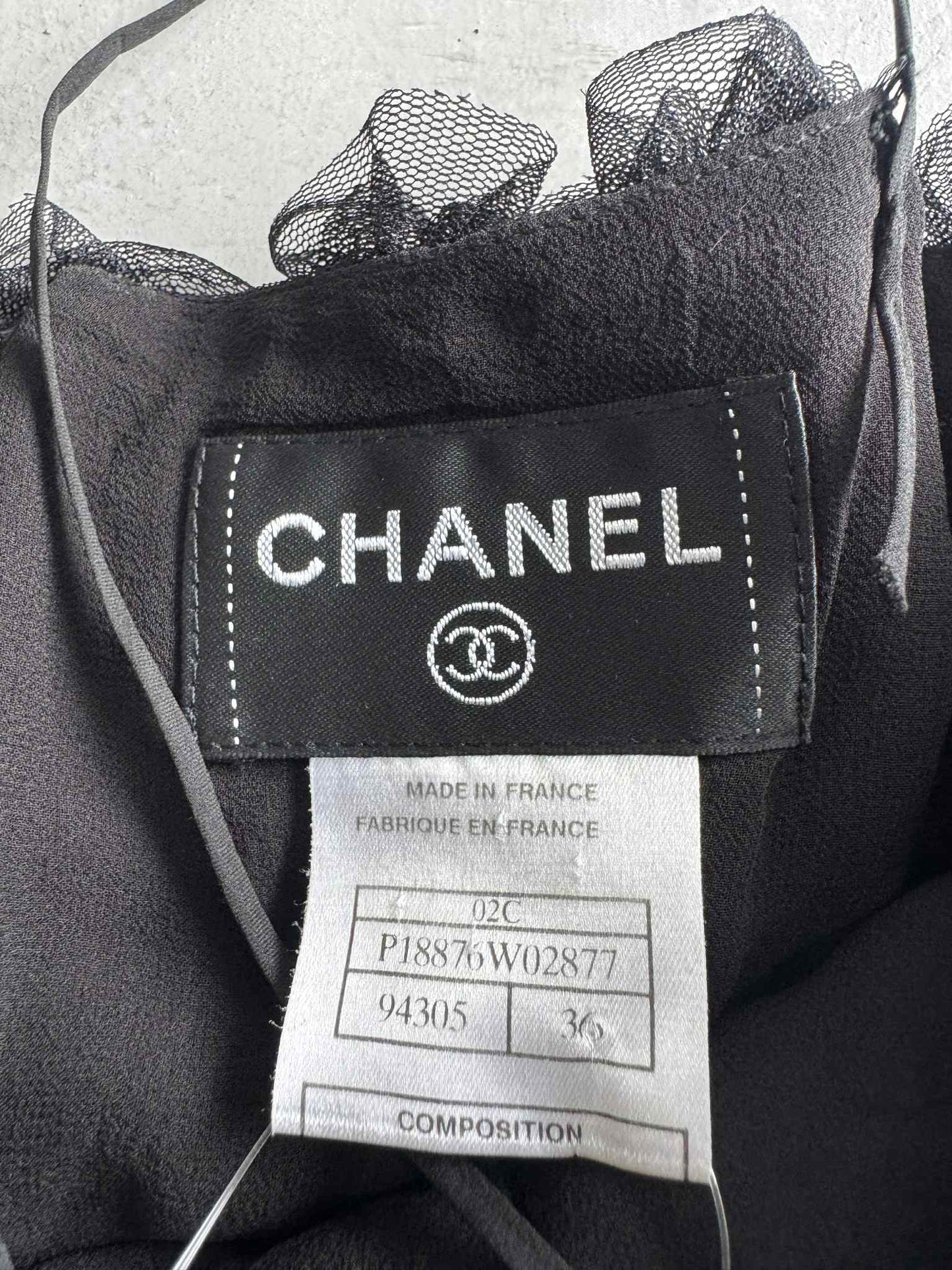Chanel Vintage Black Lace Dress