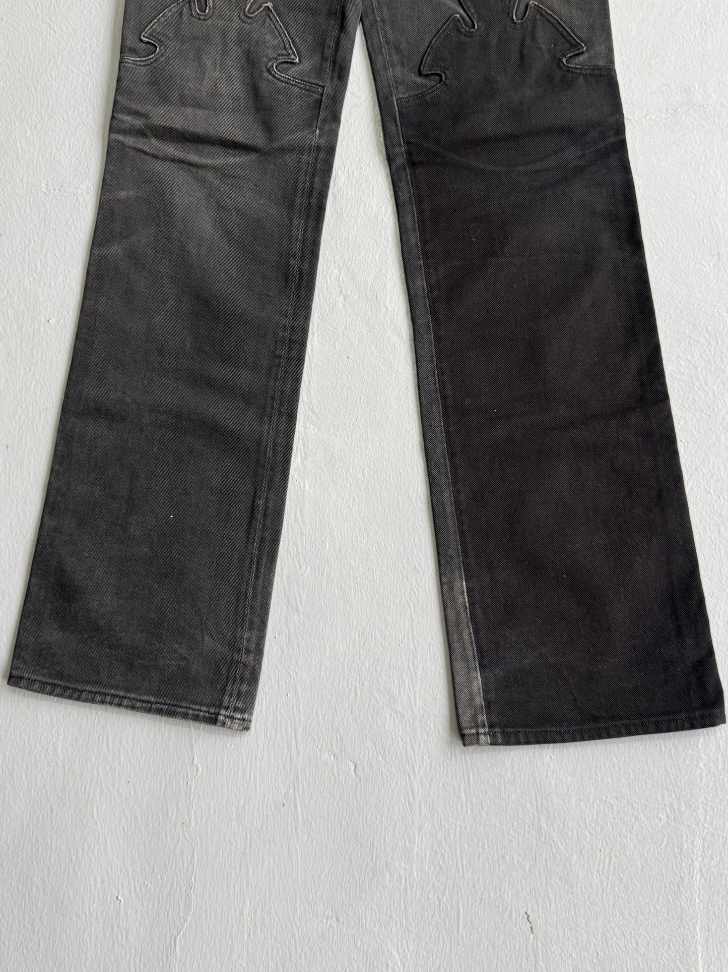 Vintage Chrome Hearts ‘Fleur Knee’ Flare Pants