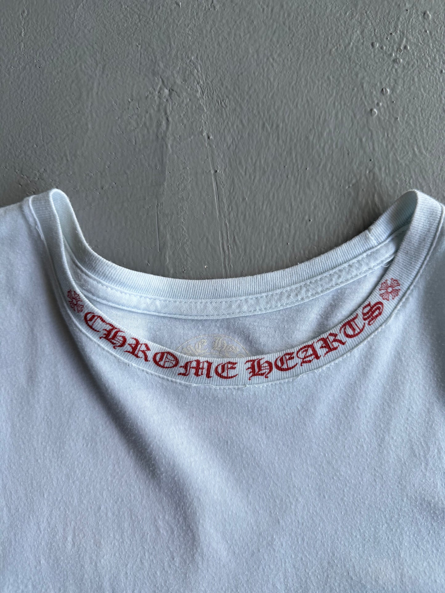 Chrome Hearts Red Script Horseshoe Tee