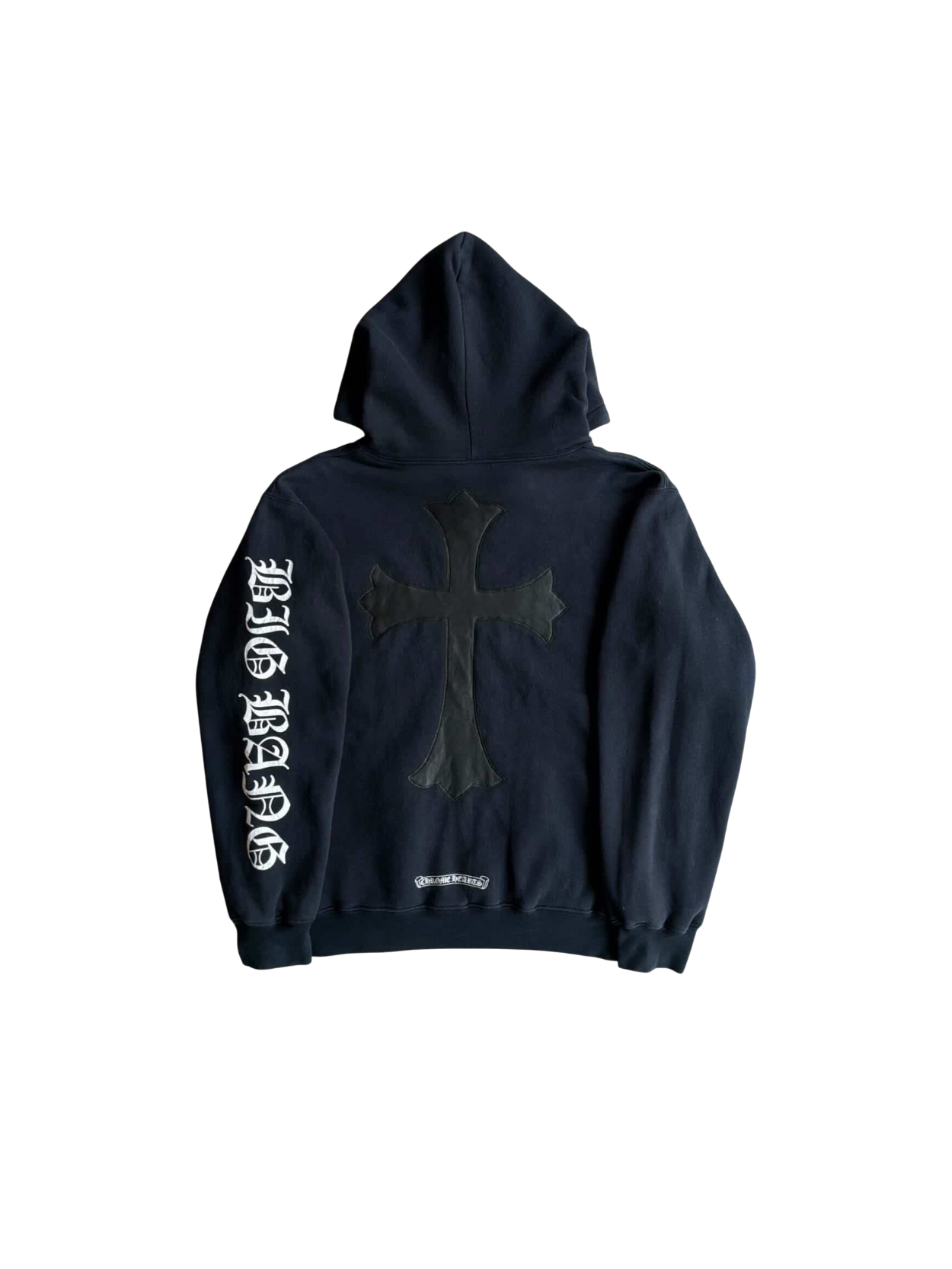 Vintage Chrome Hearts x Big Bang Leather Cross Patch Hoodie