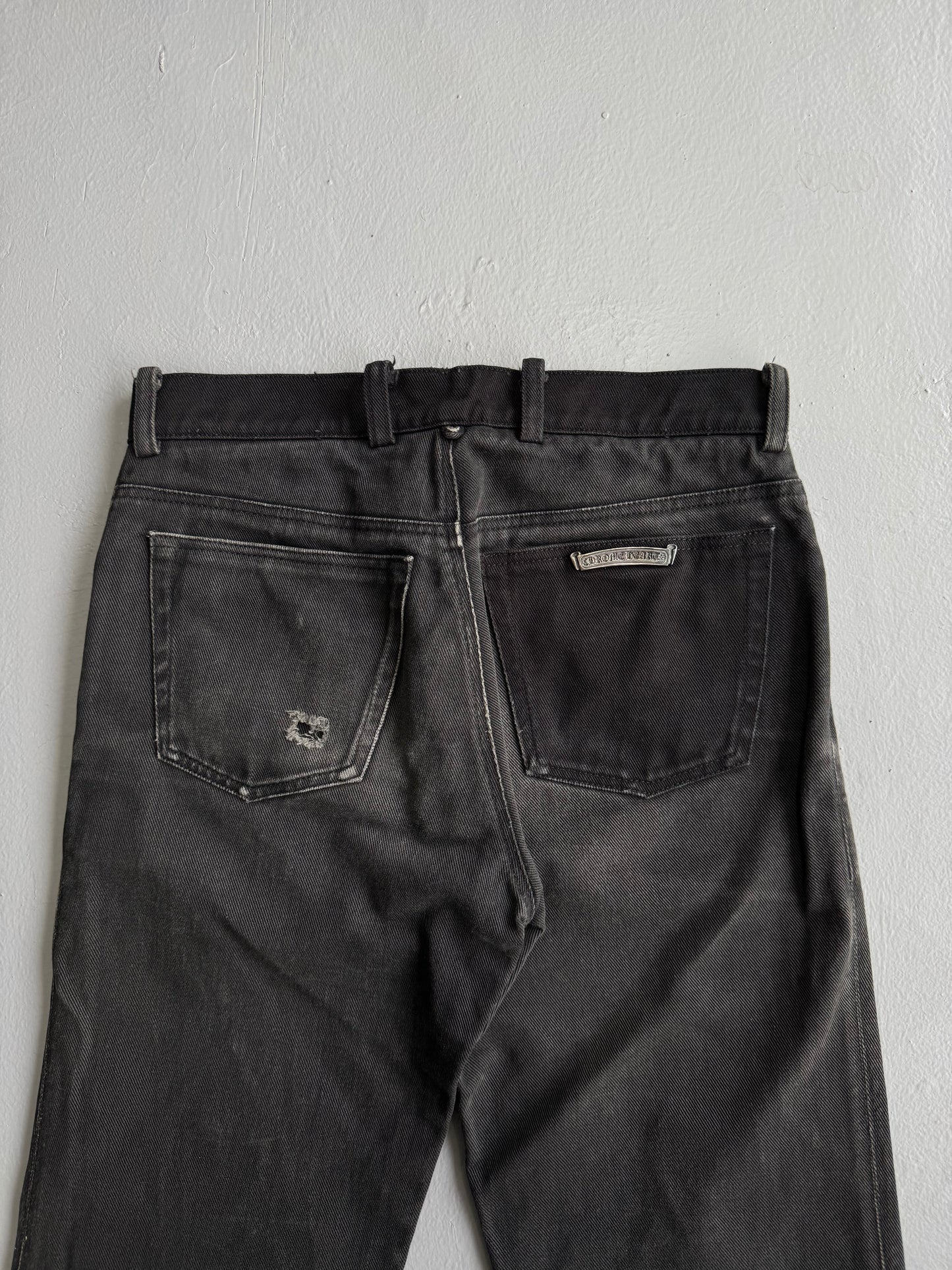 Vintage Chrome Hearts ‘Fleur Knee’ Flare Pants