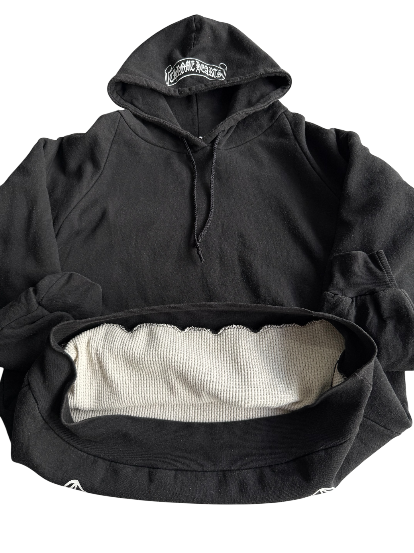 Vintage Chrome Hearts Scroll Logo Hoodie