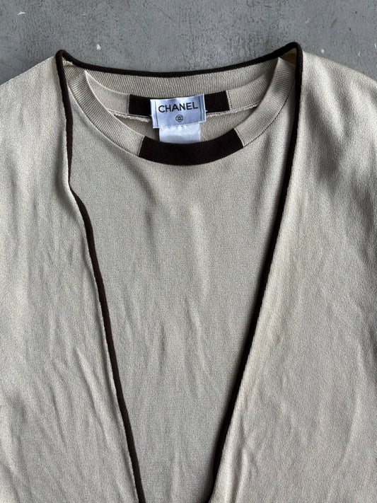 Chanel 2 in 1 Tank and Cardigan Set