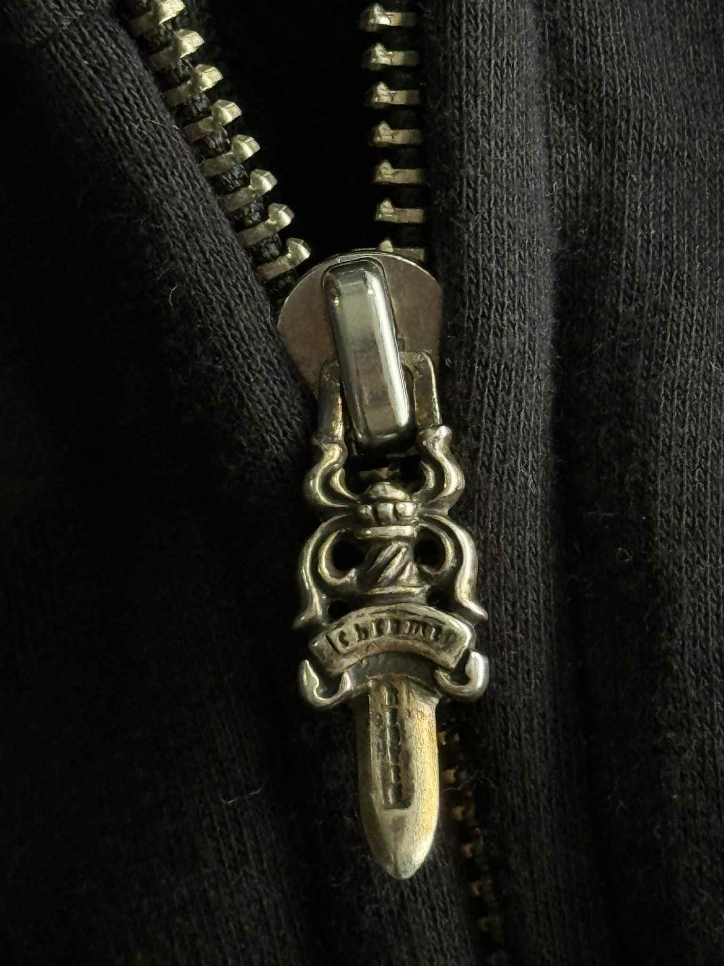 Chrome Hearts Vintage Scroll and Stars Zip Hoodie