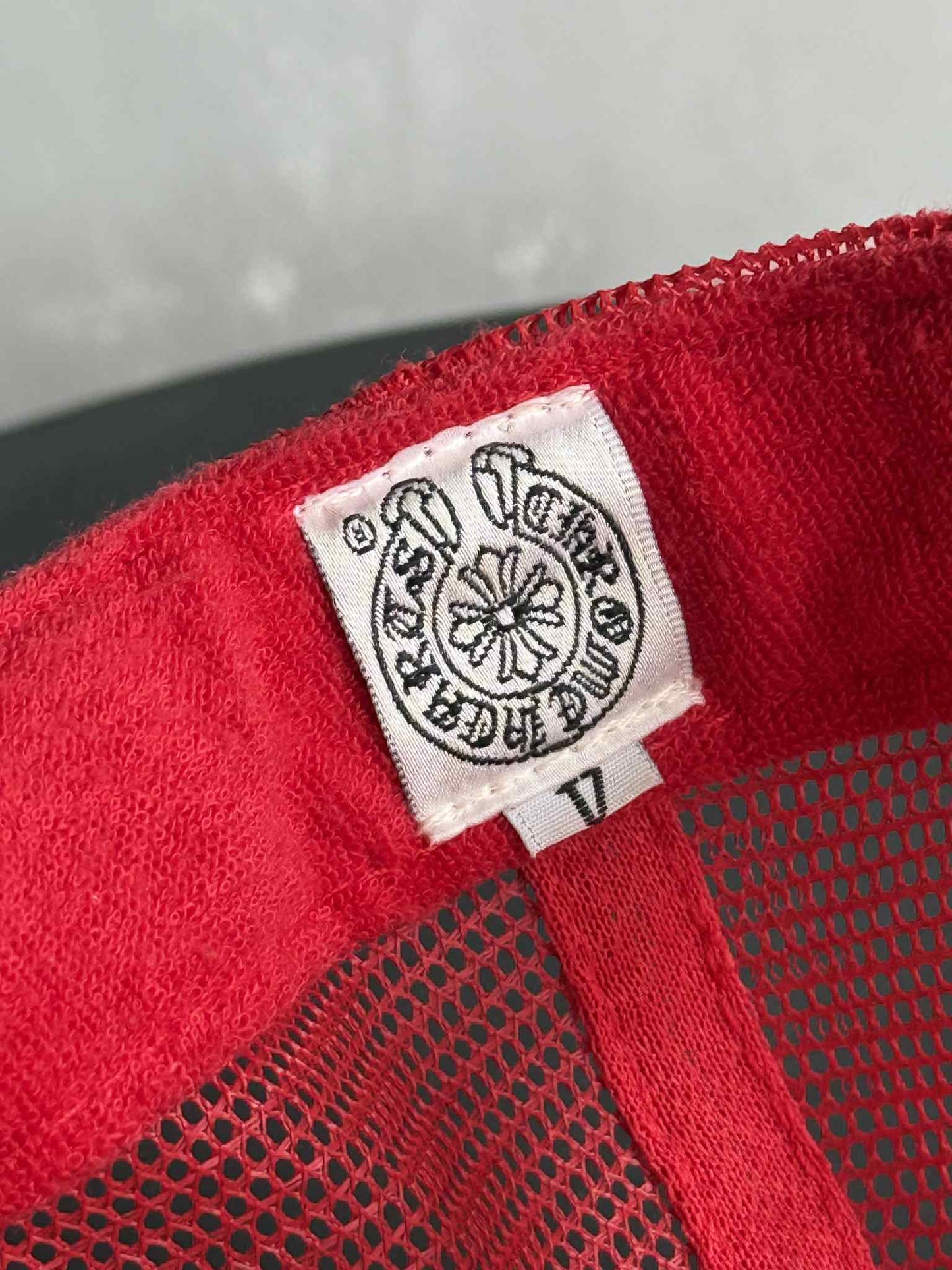 Vintage Chrome Hearts FUCK Red Trucker Hat
