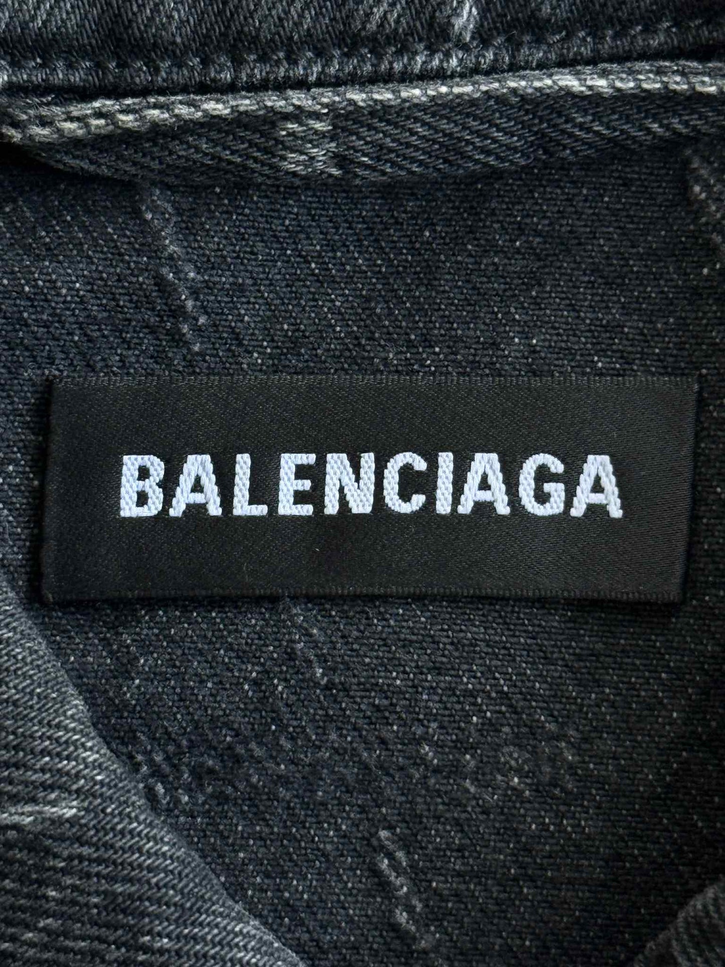Balenciaga All Over Print Denim Jacket