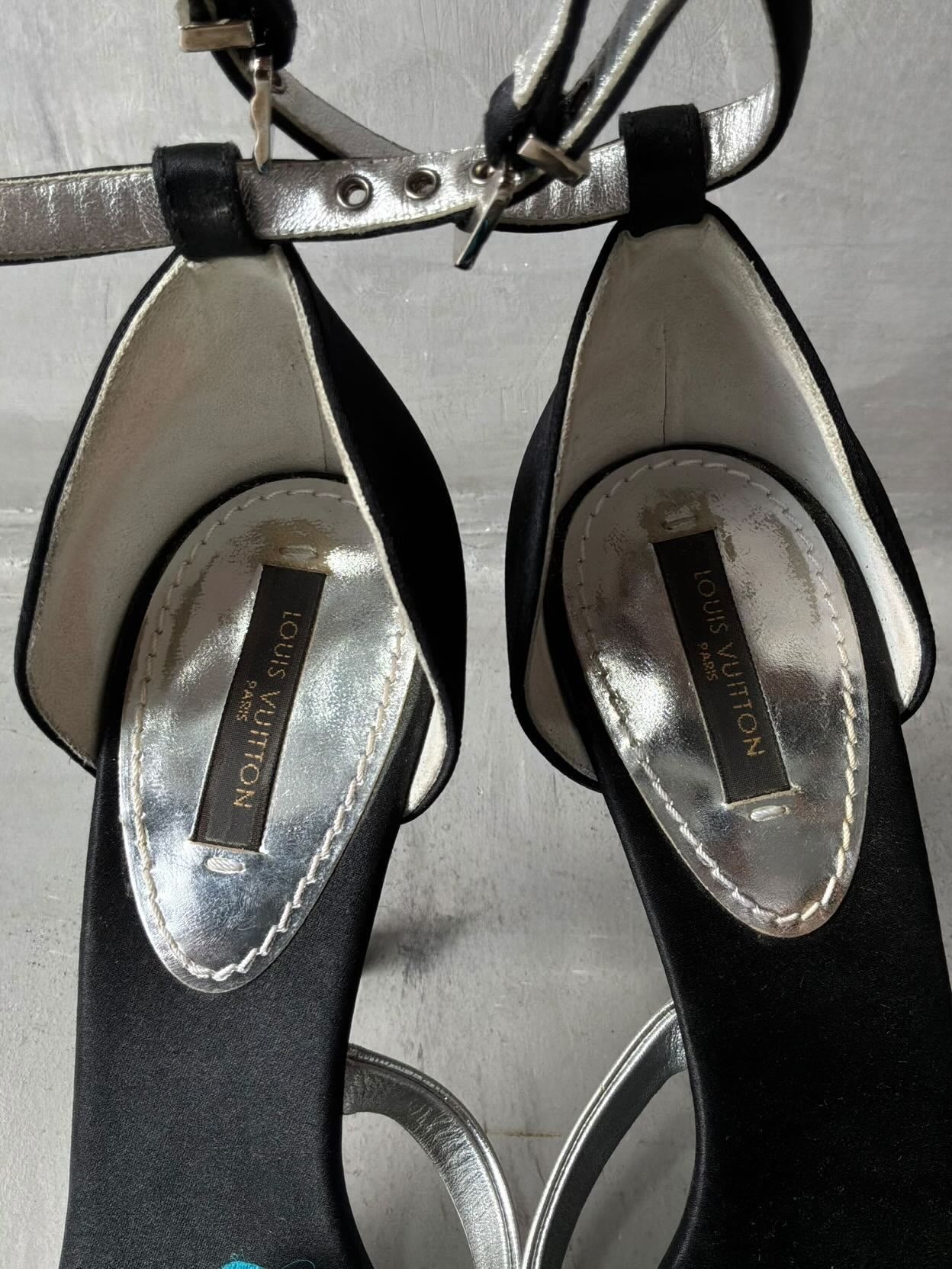 Louis Vuitton Satin Flower Sandals