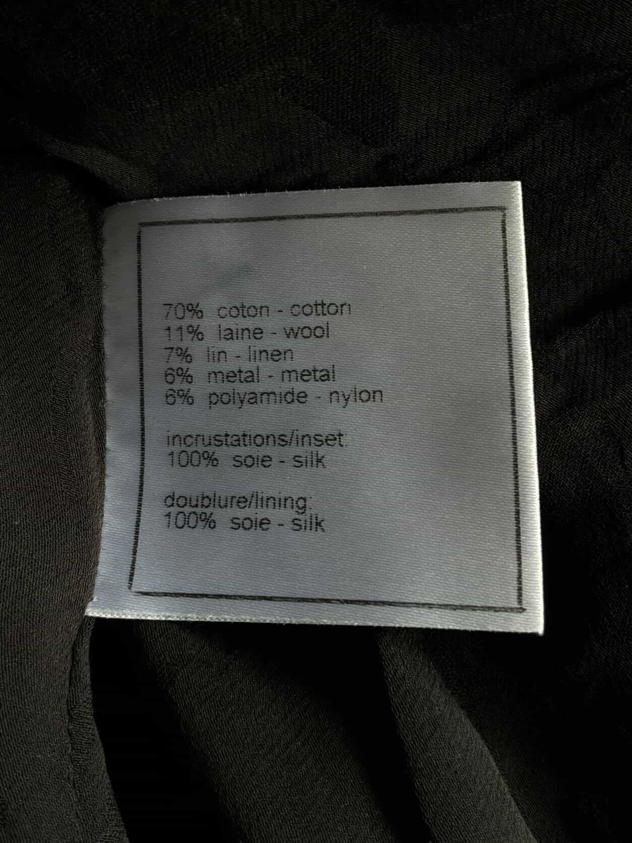 2008 Chanel Black Tweed Blazer