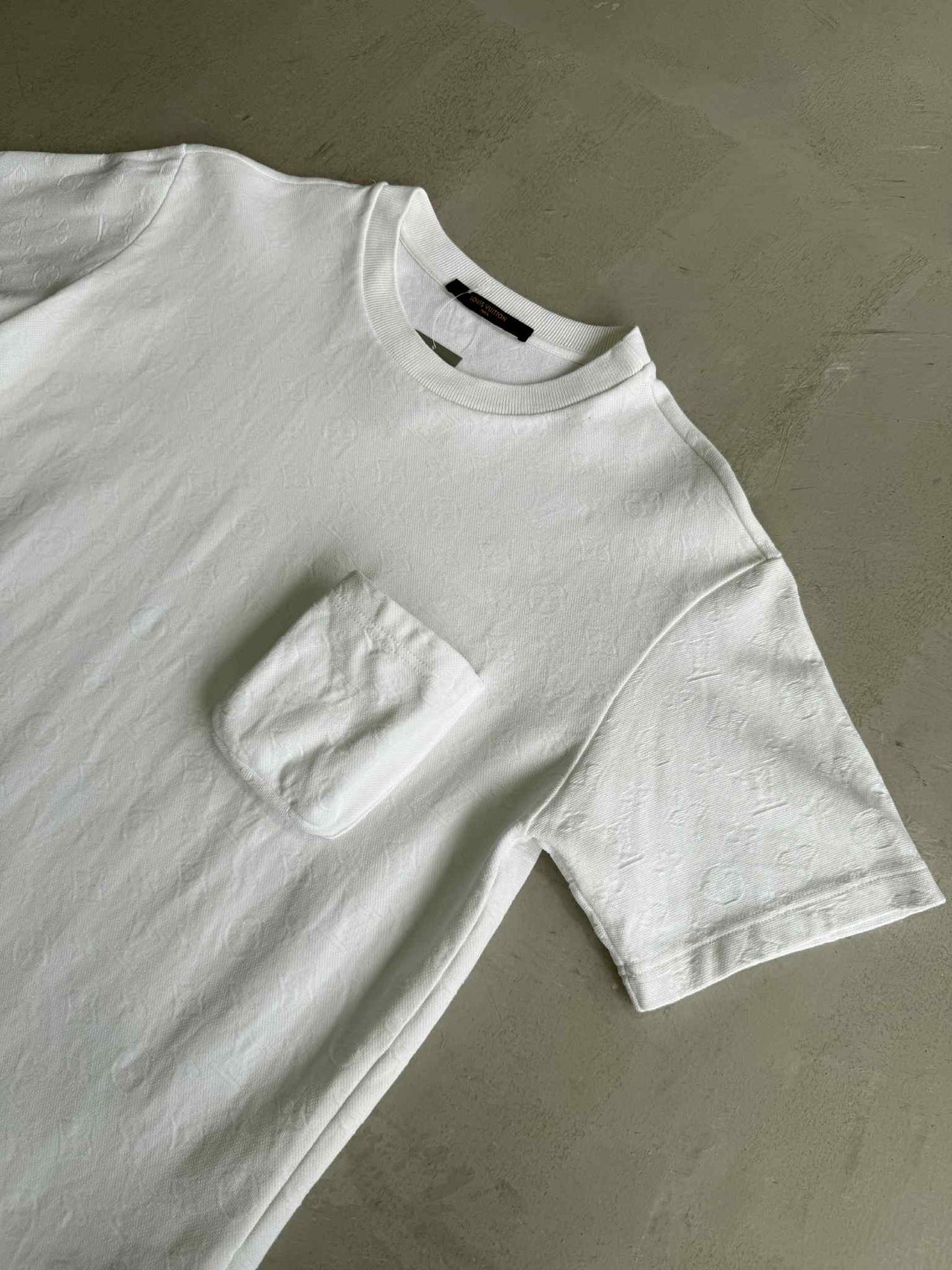 Luis Vuitton White Monogram Pocket Tee